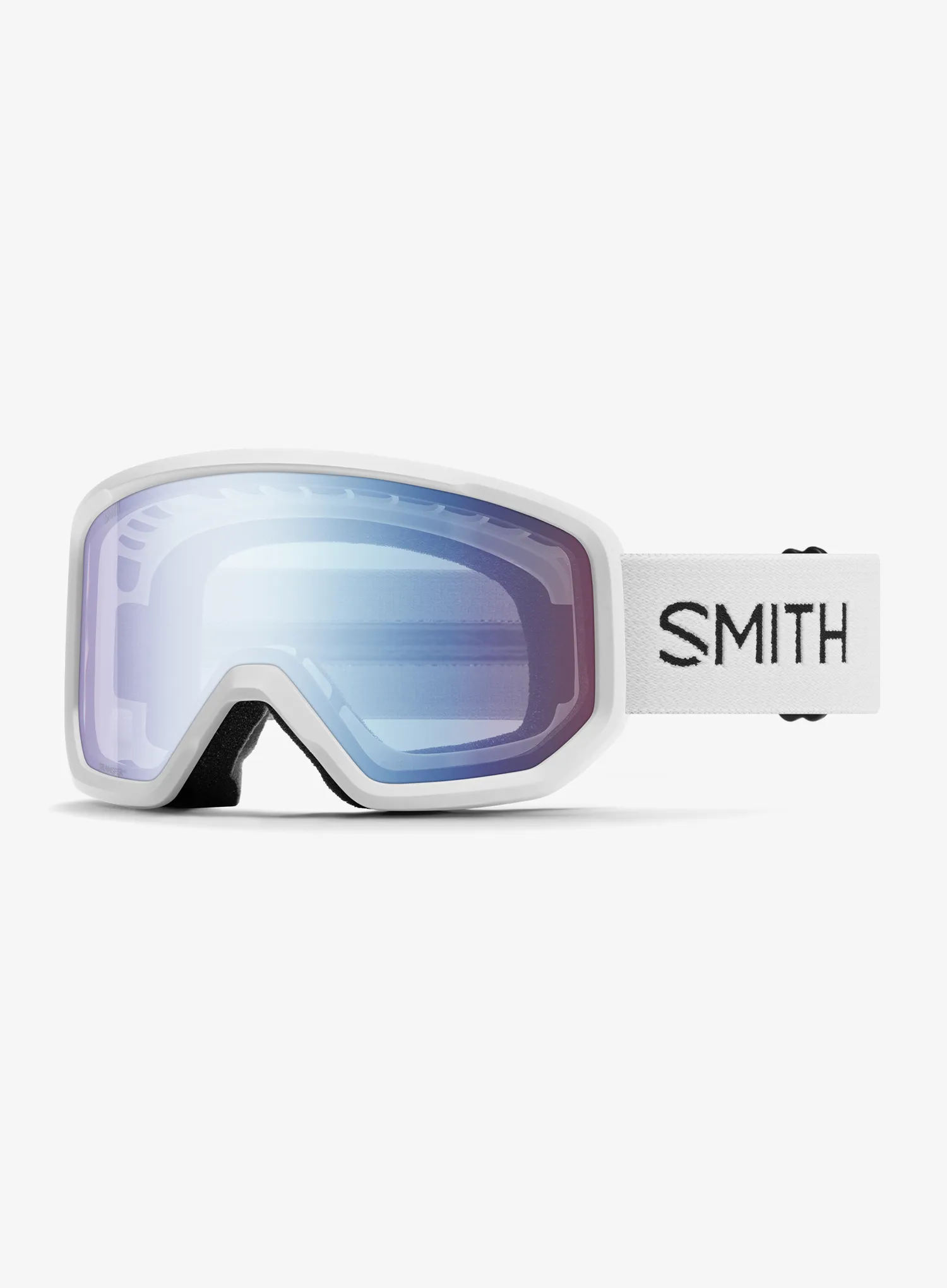 Ochelari schi Smith Transfer - white/blue sens mirror antifog
