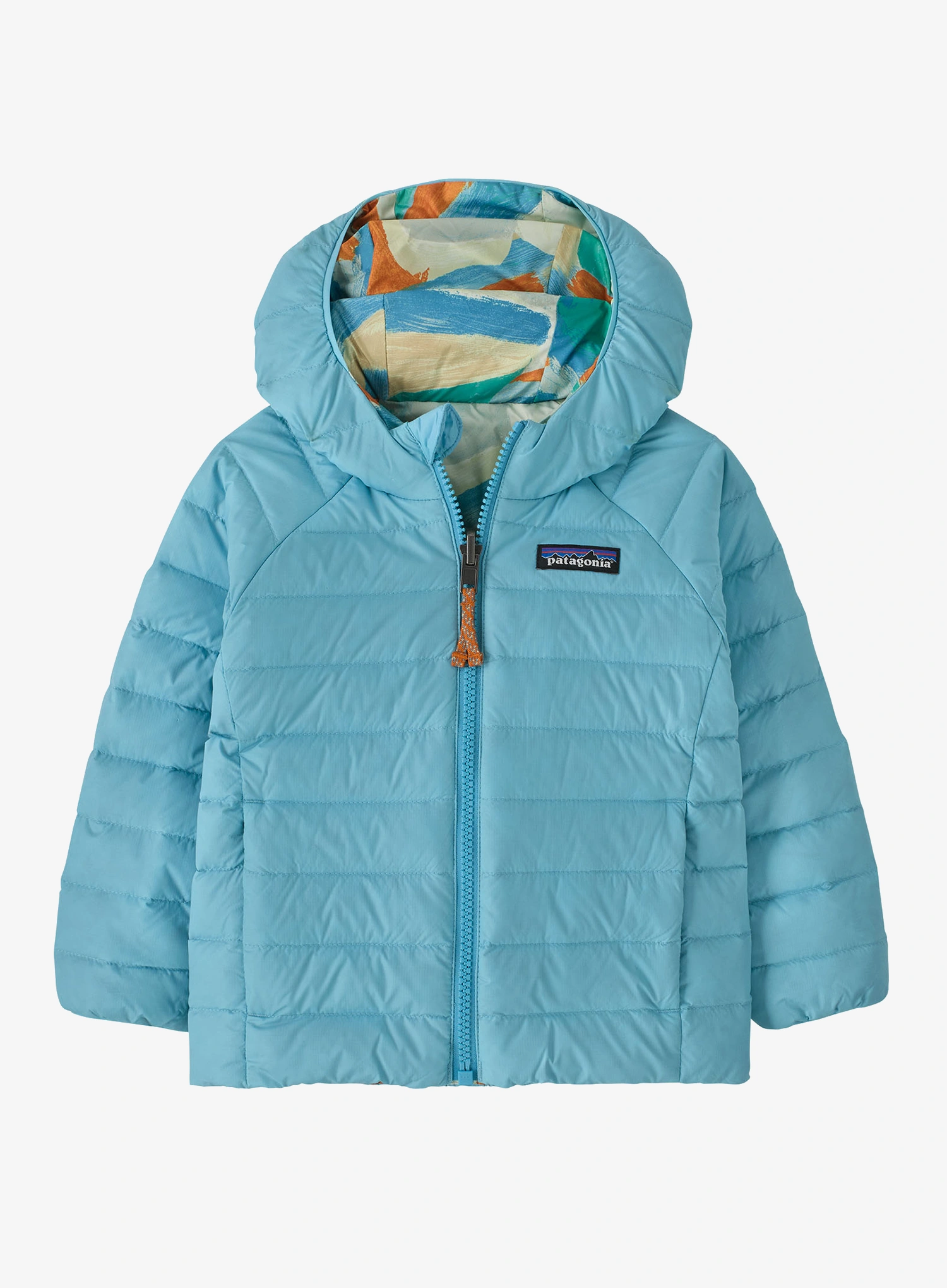 Geacă pentru copii Patagonia Baby Reversible Down Sweater Hoody - smudge/rutabaga white