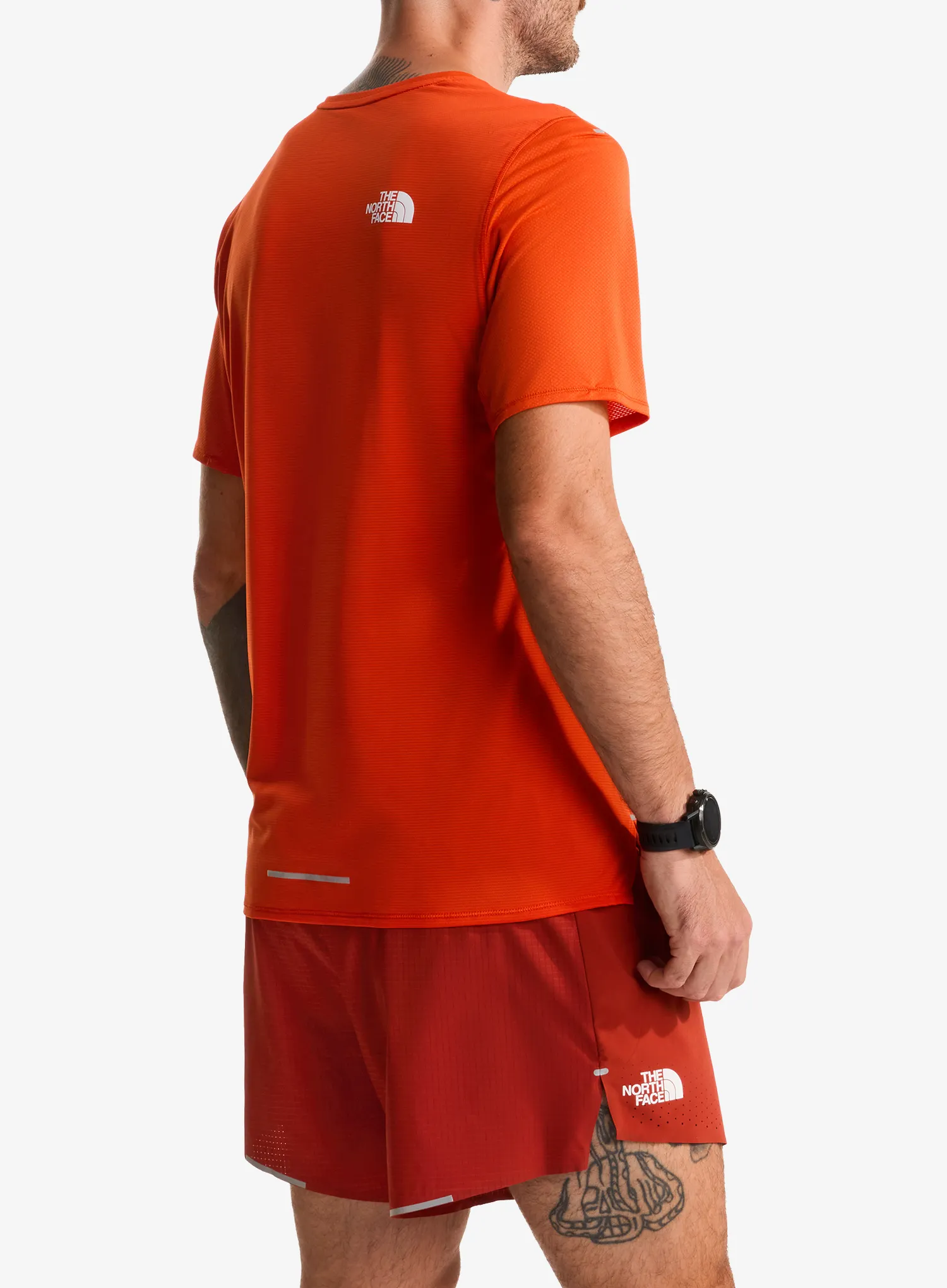 Tricou alergare The North Face Summit High Trail S/S - lava red
