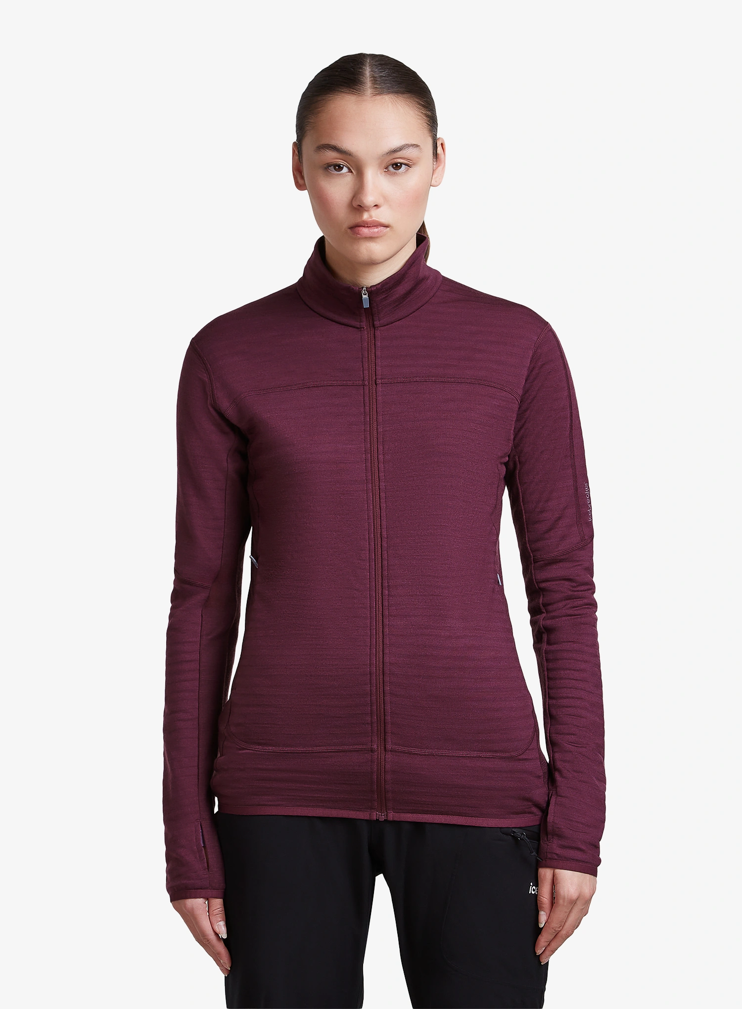 IcebreakerMerinoBlend300RealFleeceDescenderLSZipHoodie_dkberry_fw26_007.webp