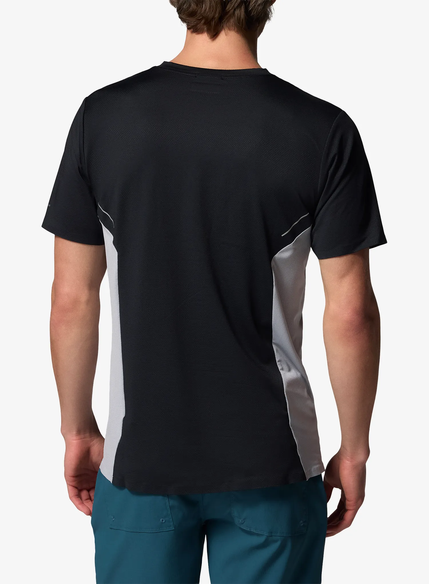 Tricou uscare rapida Columbia Three Pitch S/S Crew - black/columbia grey