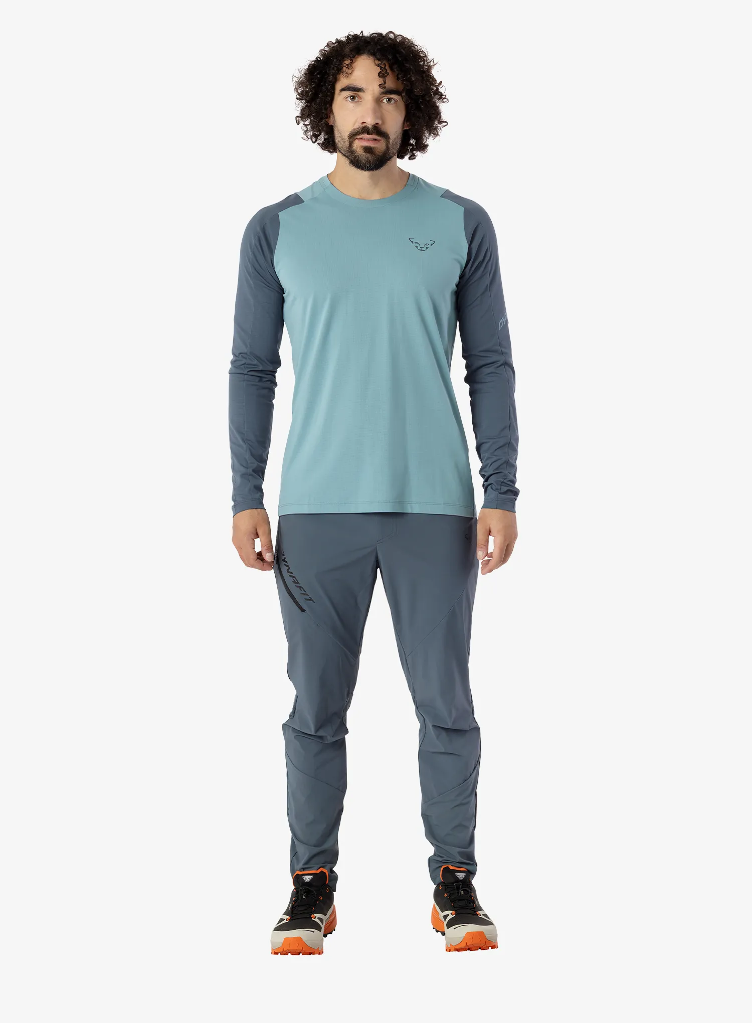 Tricou maneca lunga Dynafit Transalper L/S Tee - smoke blue