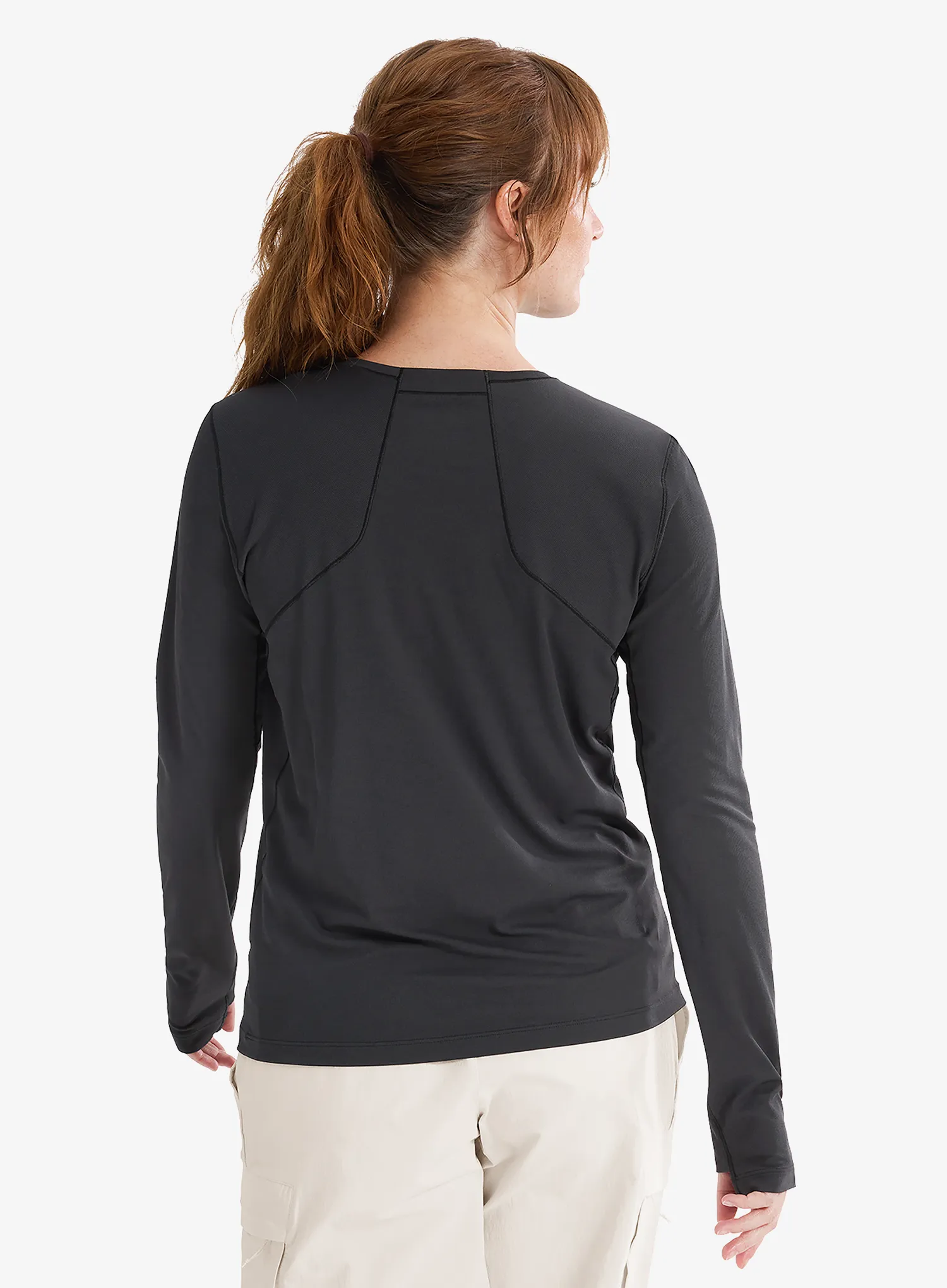 Hanorac fara gluga femei Arcteryx Sunna Crew LS - black