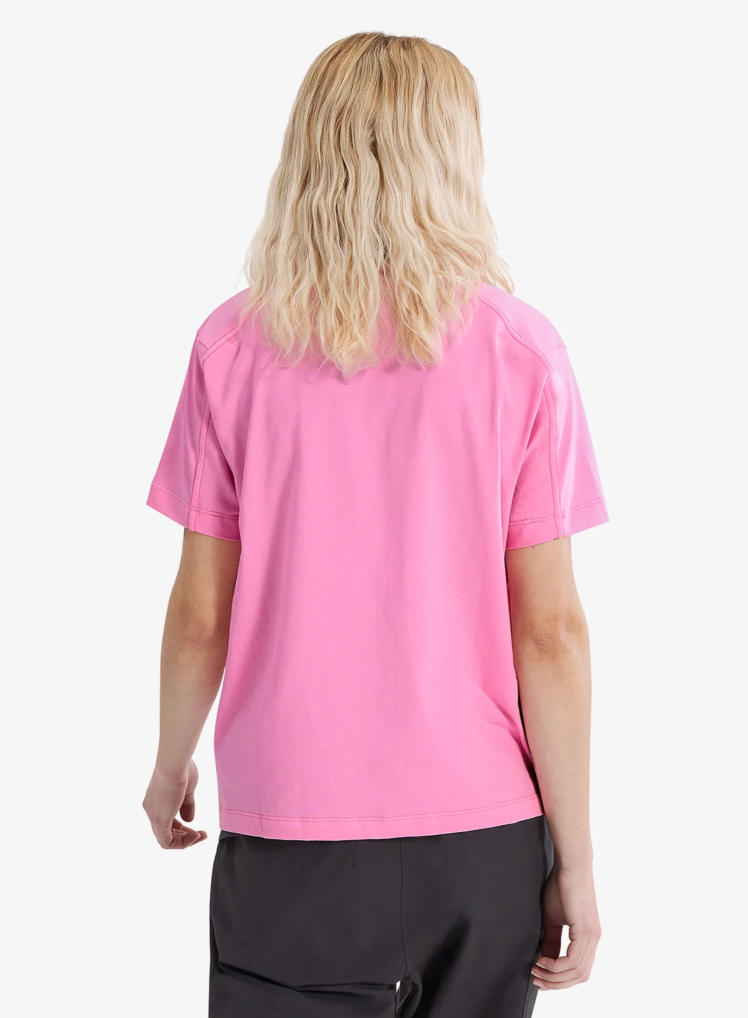 Tricou escaladă femei Arcteryx Kragg Cotton Little Bird Crew SS - pineberry