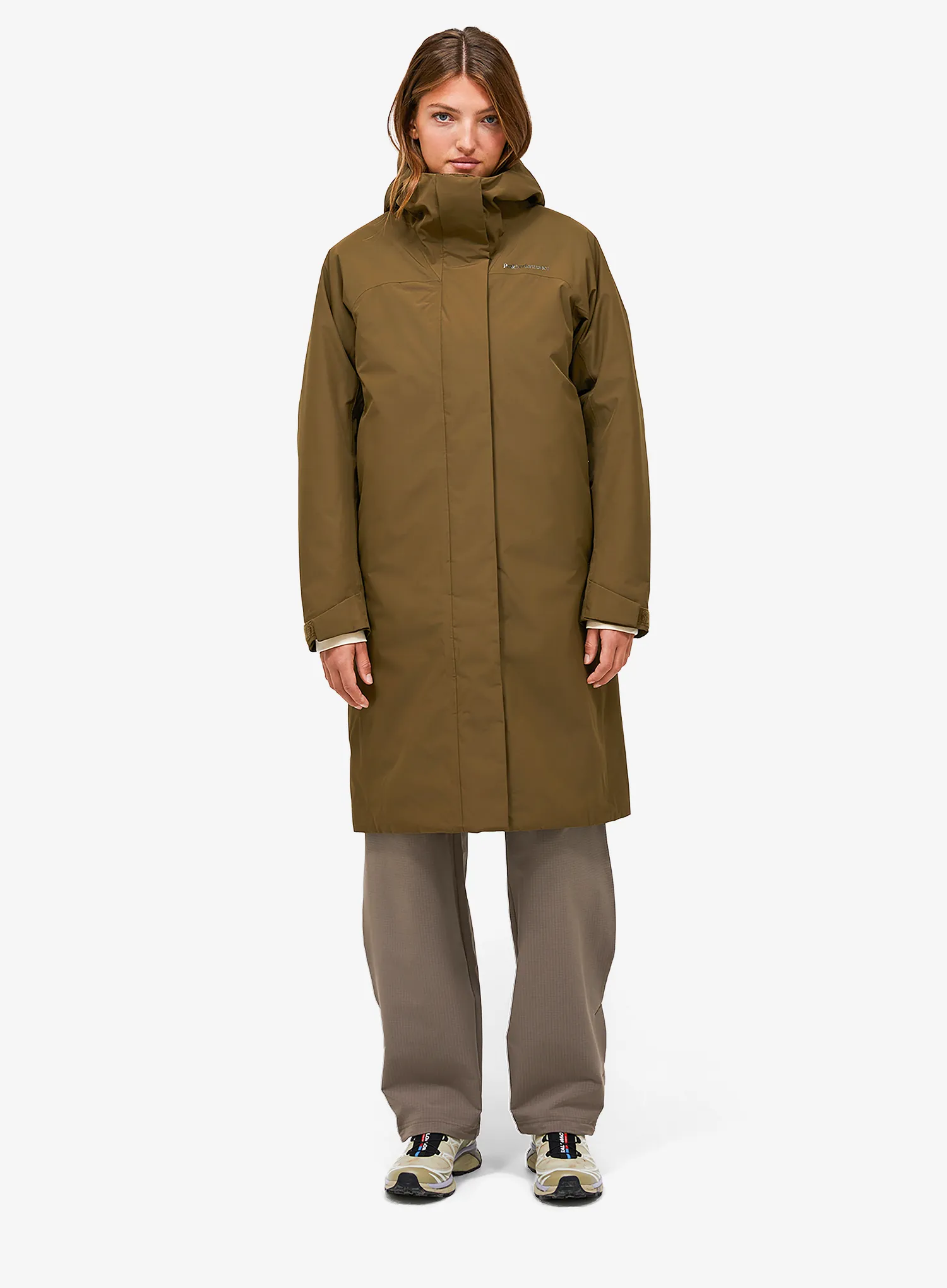 Geaca femei Peak Performance Treeline Hipe 2L Insulated Shell Parka   - meadow moss