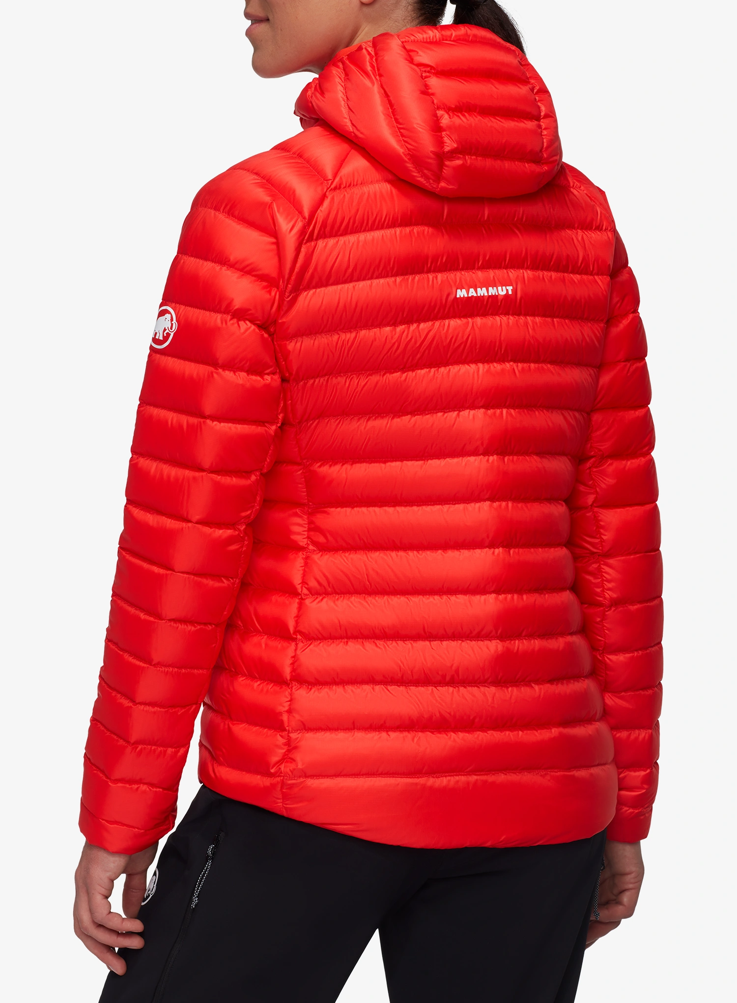 Geaca matlasata femei Mammut Broad Peak IN Hooded Jacket - mammut red/red