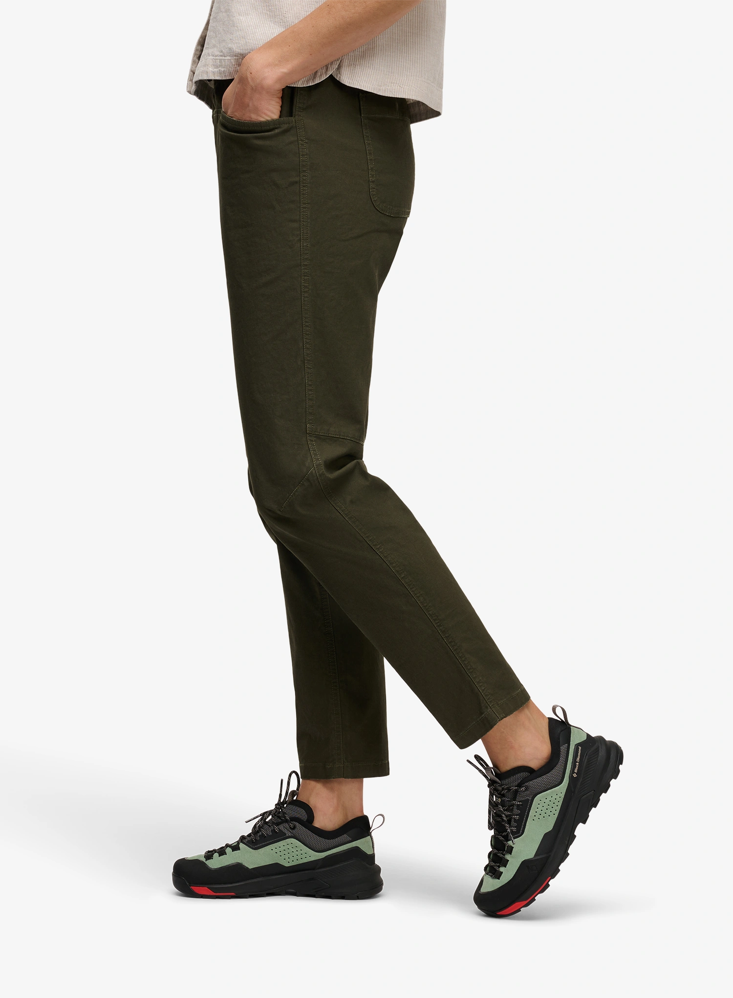Pantaloni escalada femei Black Diamond Ethos Pants - dark moss