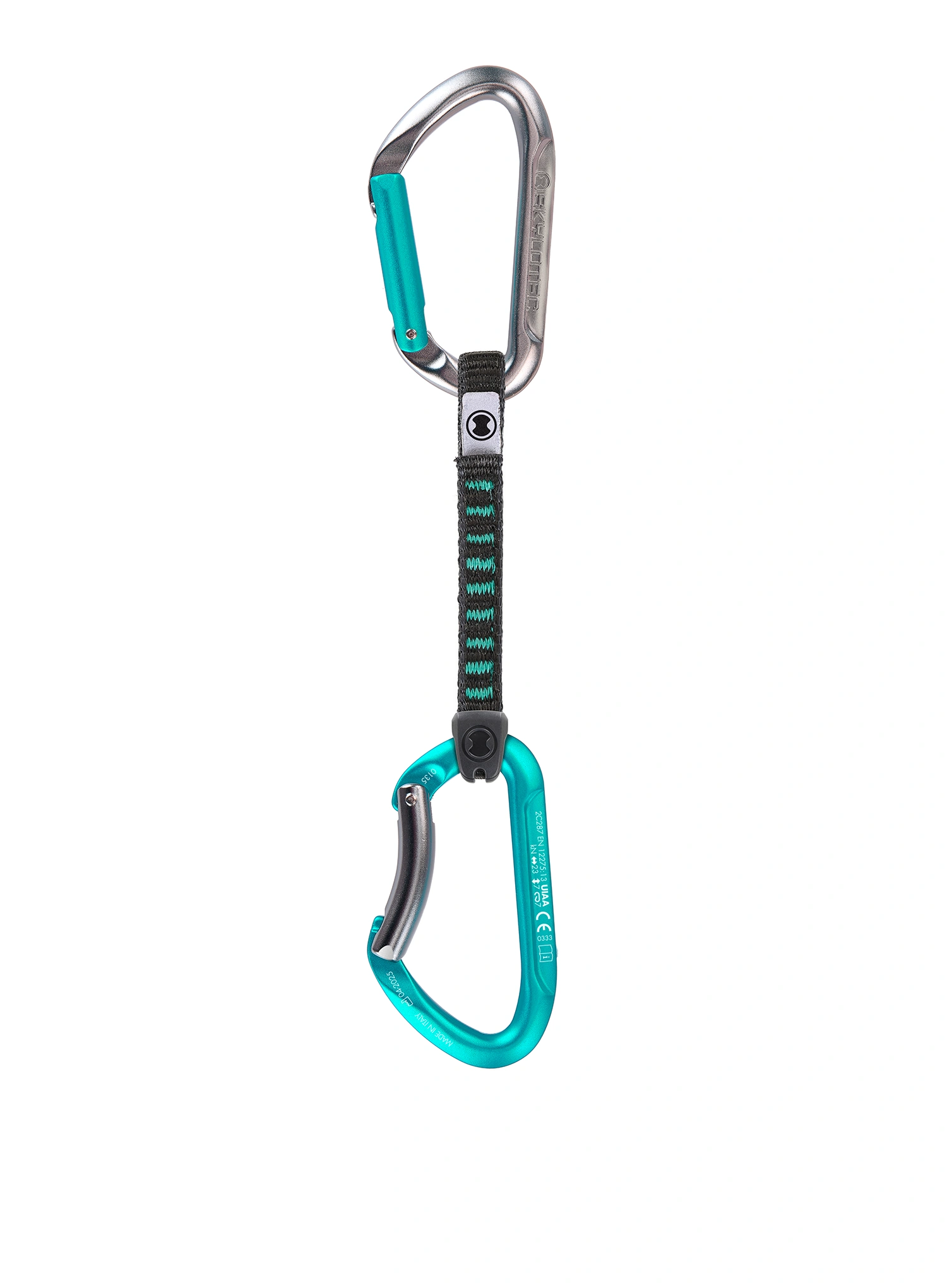 Bucle echipate SKYLOTEC Salto UL - 6 Pack 12 cm - titanium/aquamarine