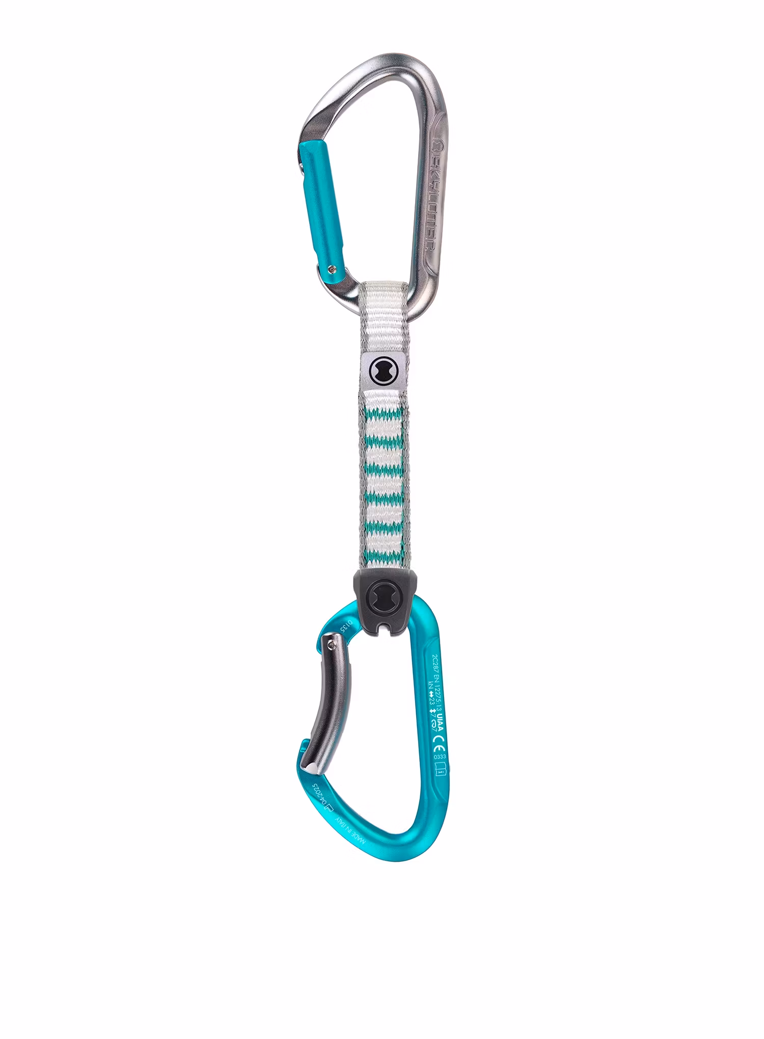 Bucle echipate SKYLOTEC Salto NY - 6 Pack 12 cm - titanium/aquamarine