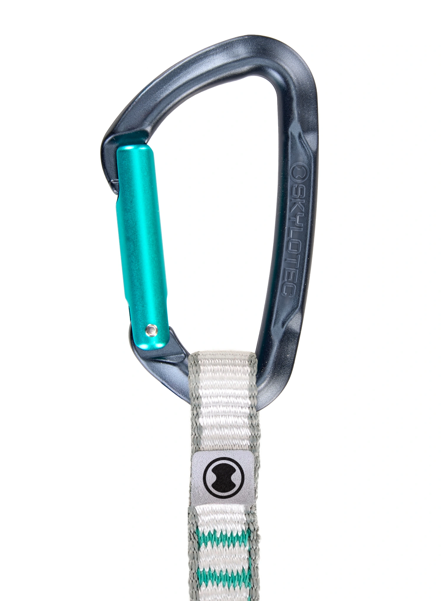 Buclă echipată escalada SKYLOTEC Lime Set NY 12 cm - anthracite/aquamarine
