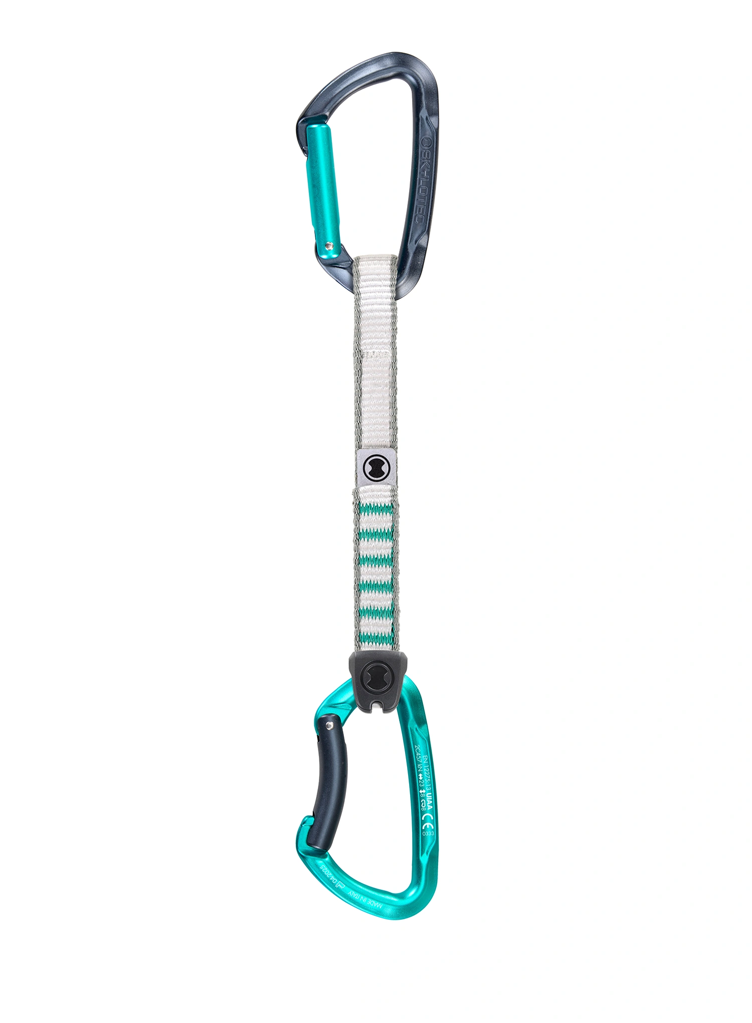 Buclă echipată escalada SKYLOTEC Lime Set NY 17 cm - anthracite/aquamarine
