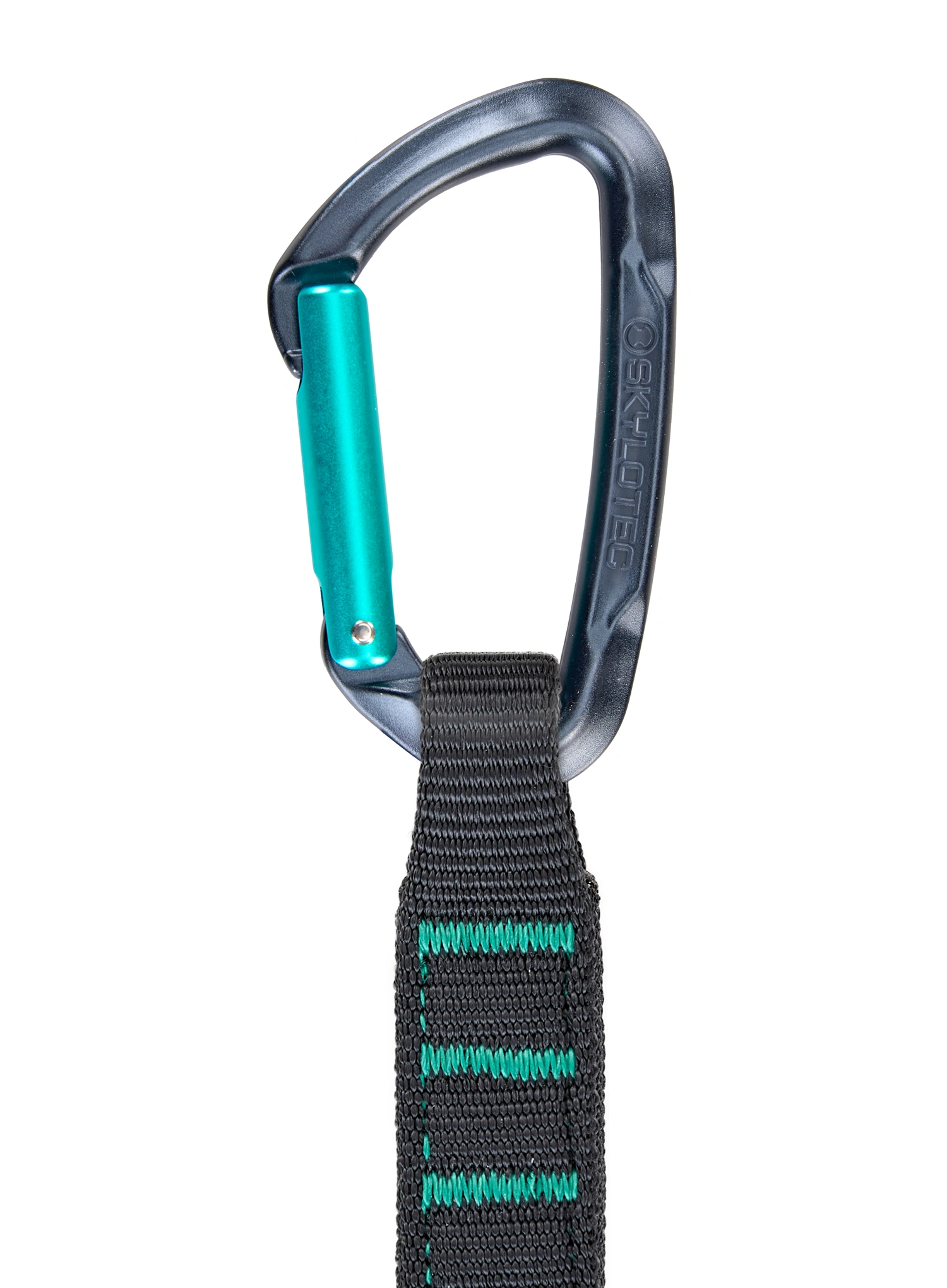 Buclă echipată escalada SKYLOTEC Lime Set NY Pro 12 cm - anthracite/aquamarine