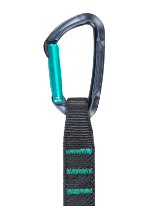 Buclă echipată escalada SKYLOTEC Lime Set NY Pro 17 cm - anthracite/aquamarine