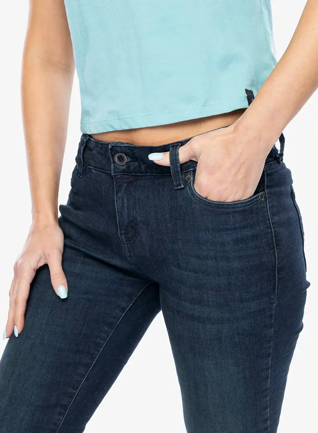 Pantaloni escalada femei Black Diamond Forged Denim Pants - indigo