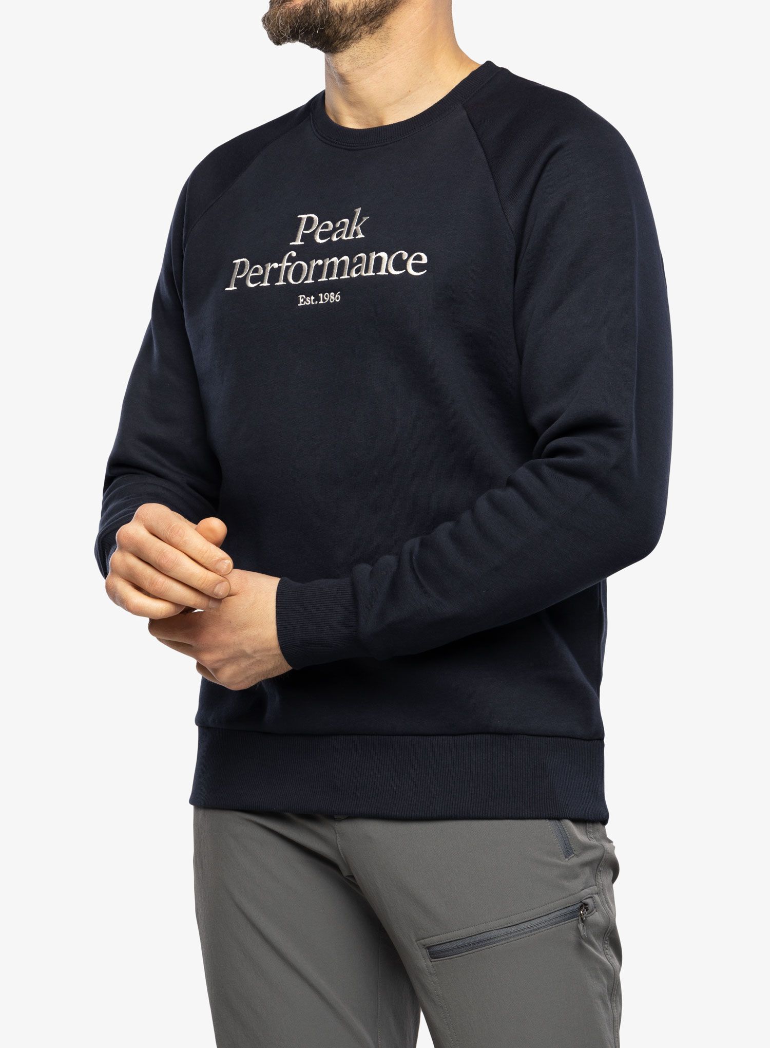 Hanorac barbati Peak Performance Original Crew - blue shadow