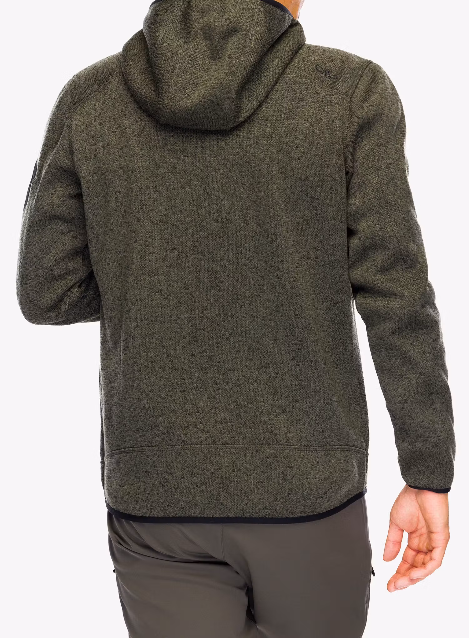 Jachetă fleece CMP Borgis Fix Hood Jacket - olive/nero