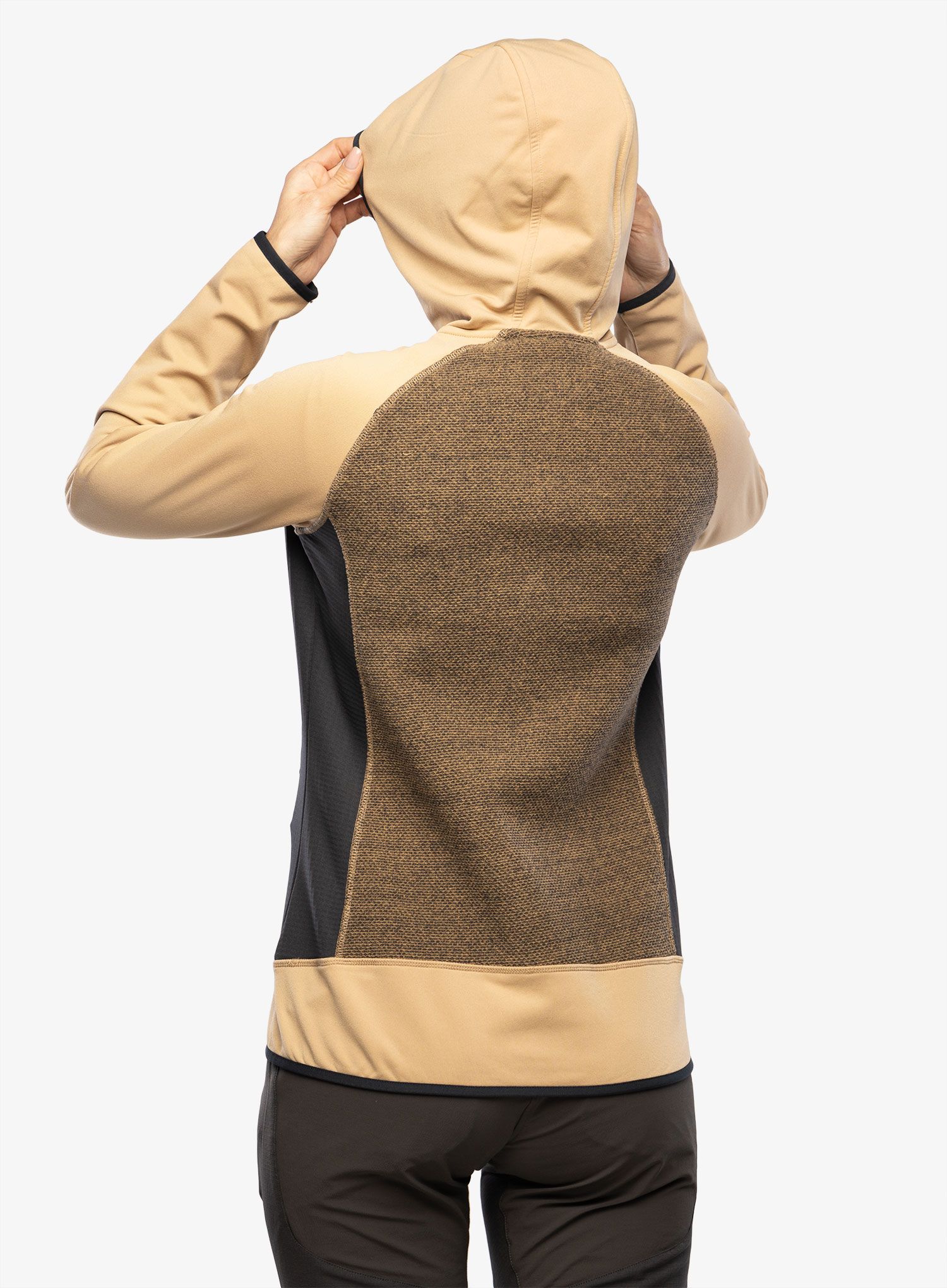 Fleece femei CMP Jacket Fix Hood Ahri - sesamo/antracite