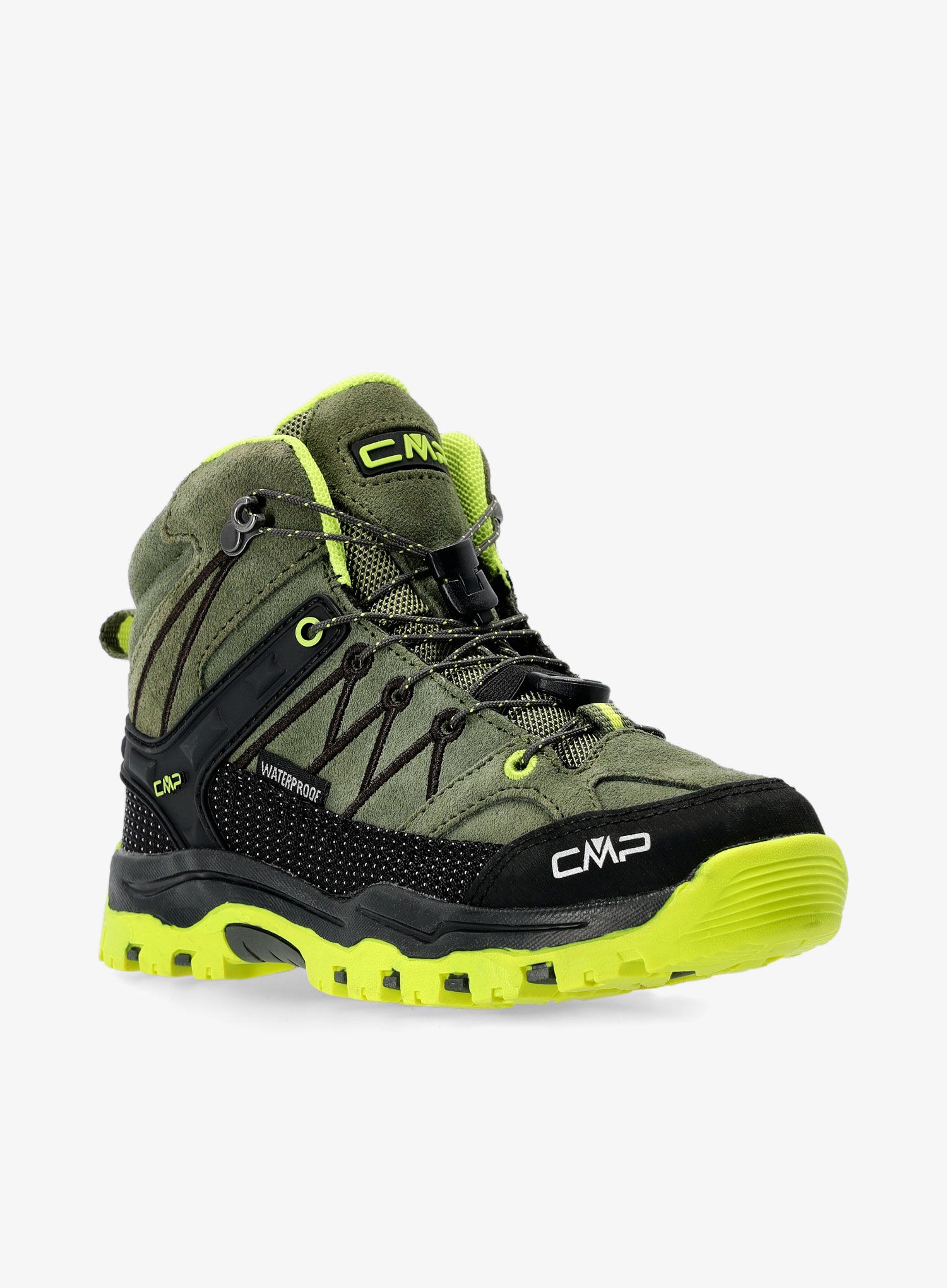 Pantofi pentru copii CMP Kids Rigel Mid Trekking Shoe WP - basic green
