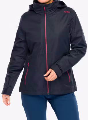 Geaca 3 in 1 femei CMP Page Jacket Zip Hood Detachble Inn.Jacket - antracite/corallo