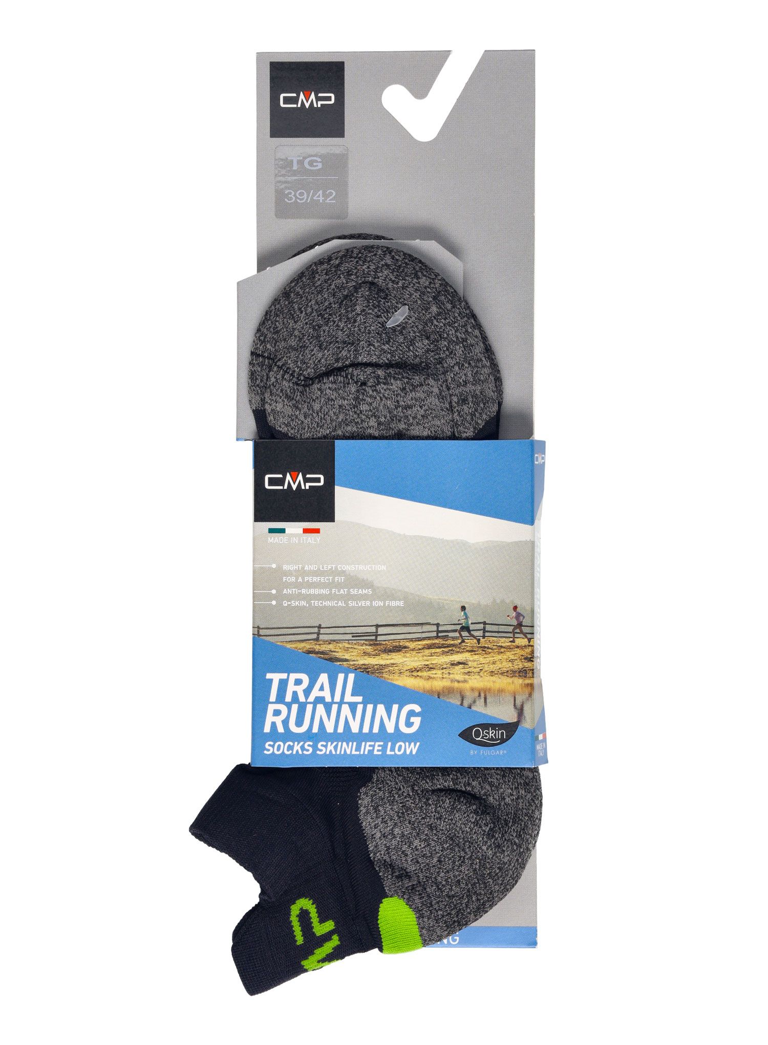 Șosete alergare CMP Running Sock Skinlife - black/energy