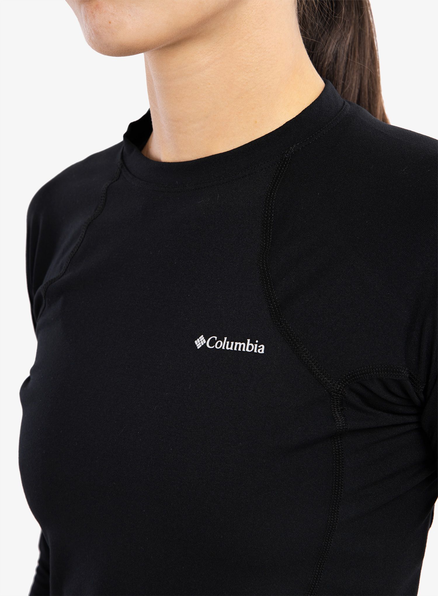 Bluza de corp femei Columbia Midweight Stretch L/S Top - black/black
