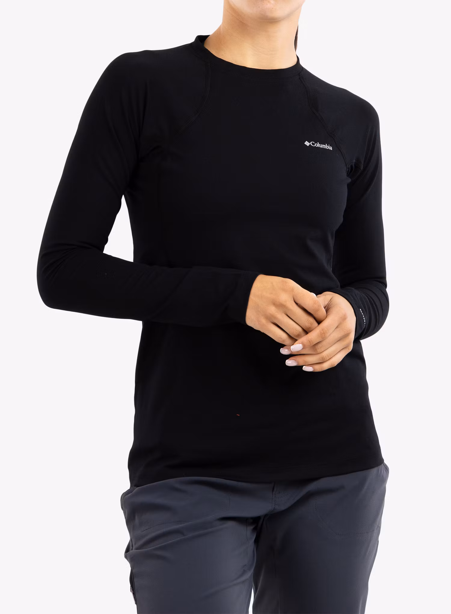 Bluza de corp femei Columbia Midweight Stretch L/S Top - black/black