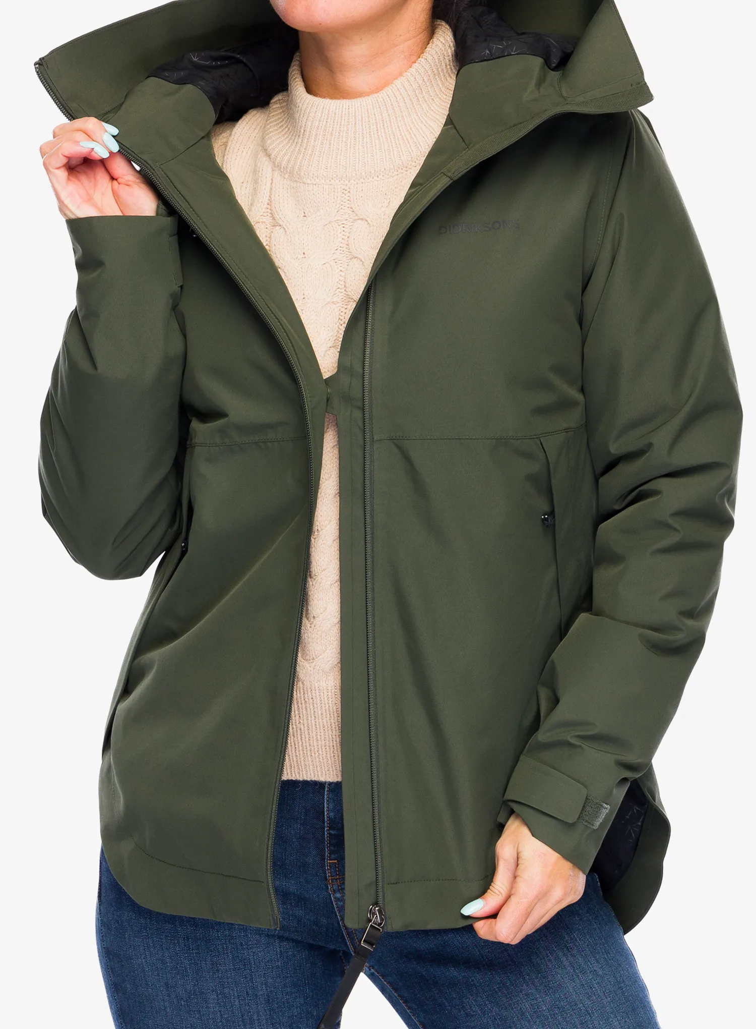 Geaca izolată pentru femei Didriksons Jennie Jacket 2 - deep green
