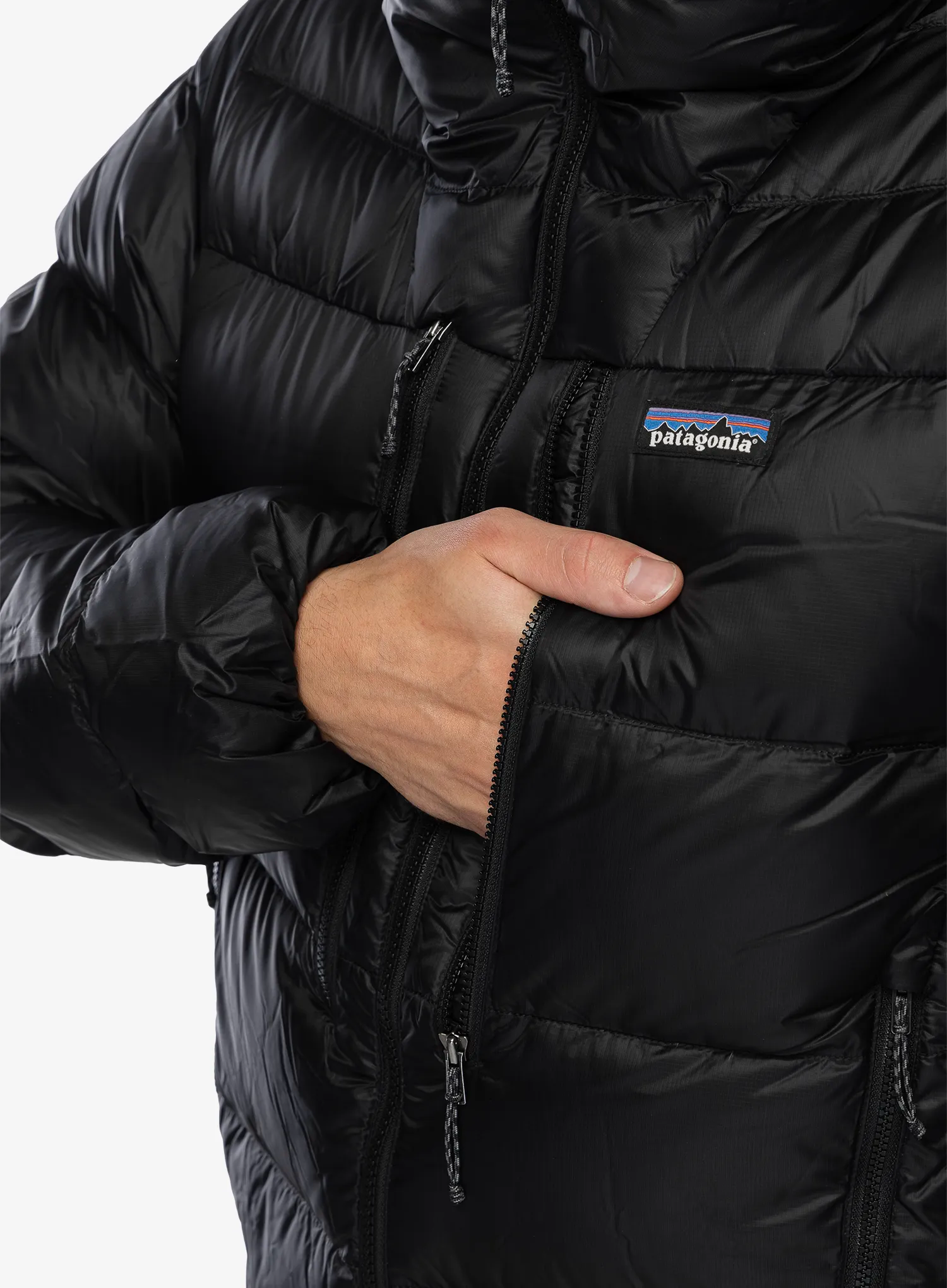 Geaca barbati Patagonia Fitz Roy Down Hoody - black