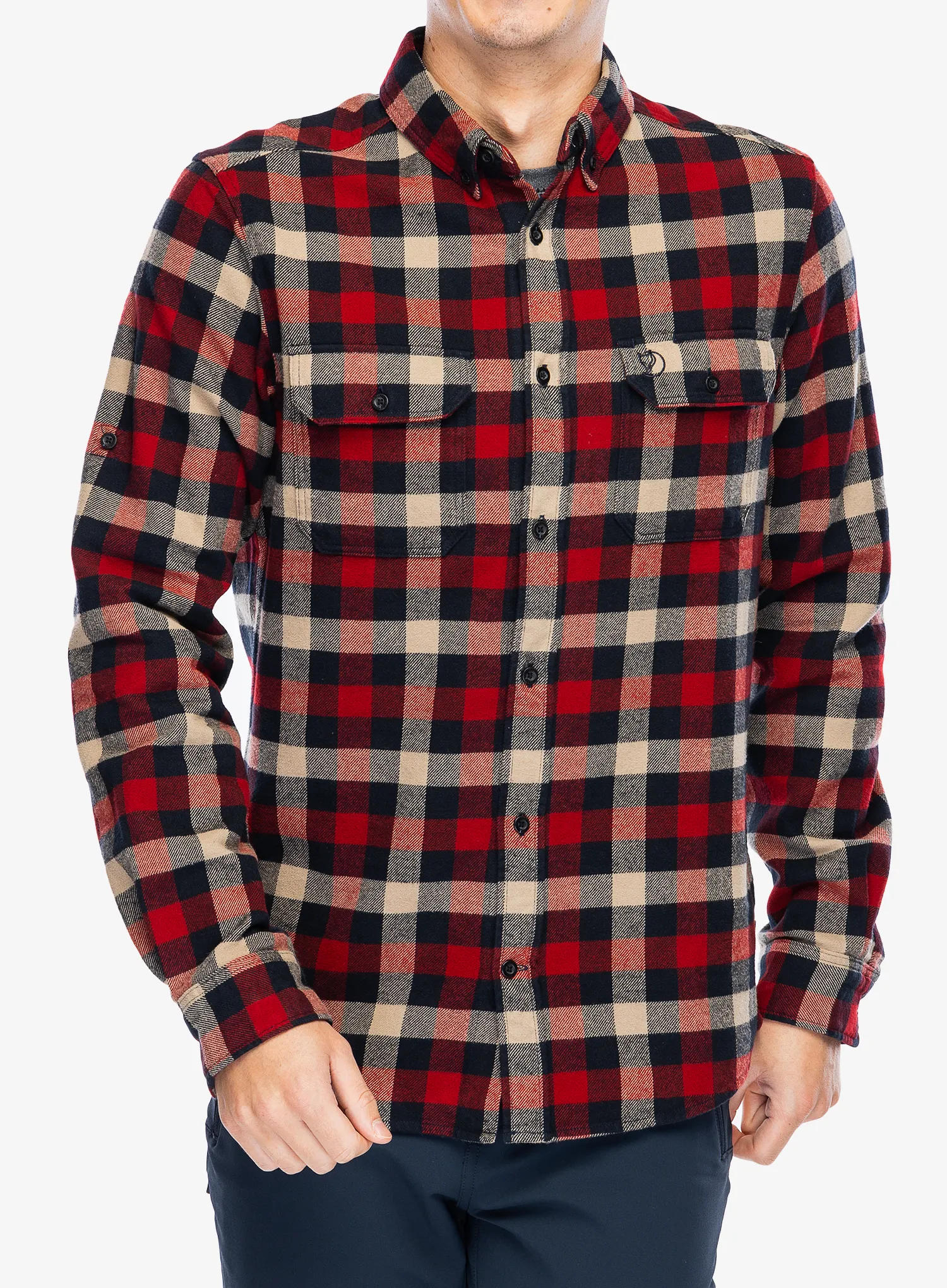 Camasa Fjallraven Skog Shirt - dark navy/red