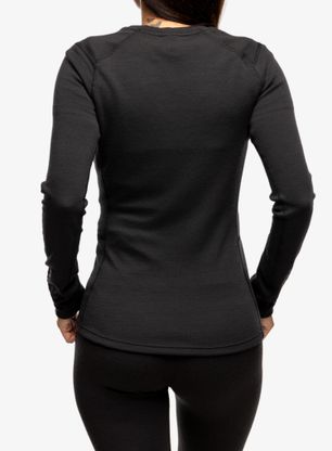 Bluza de corp femei Helly Hansen LIFA Merino Midweight Crew - black/black gum