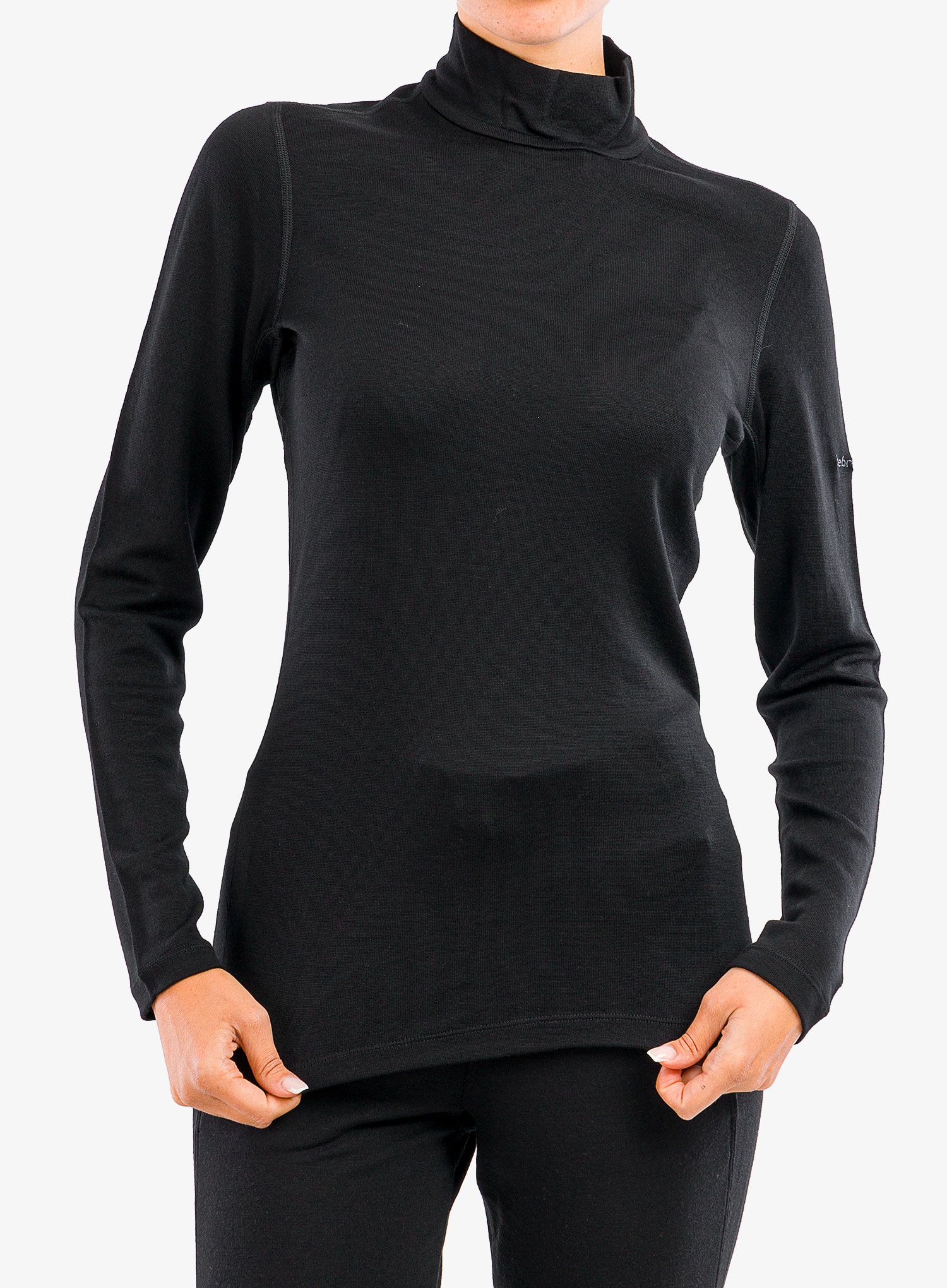 Hanorac femei Icebreaker 260 Tech LS Turtleneck - black
