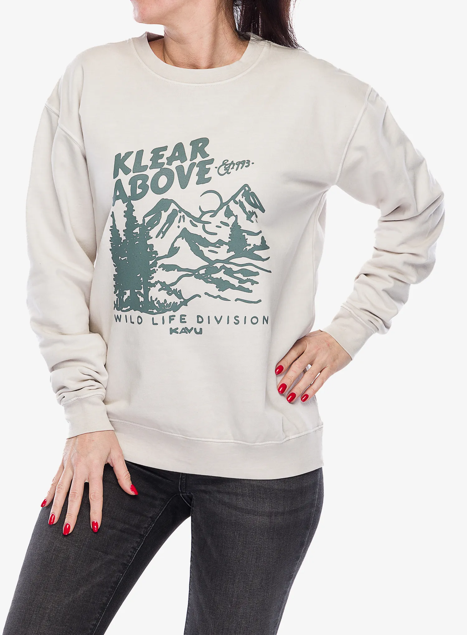 Hanorac fara gluga Kavu Core Crew - oatmeal