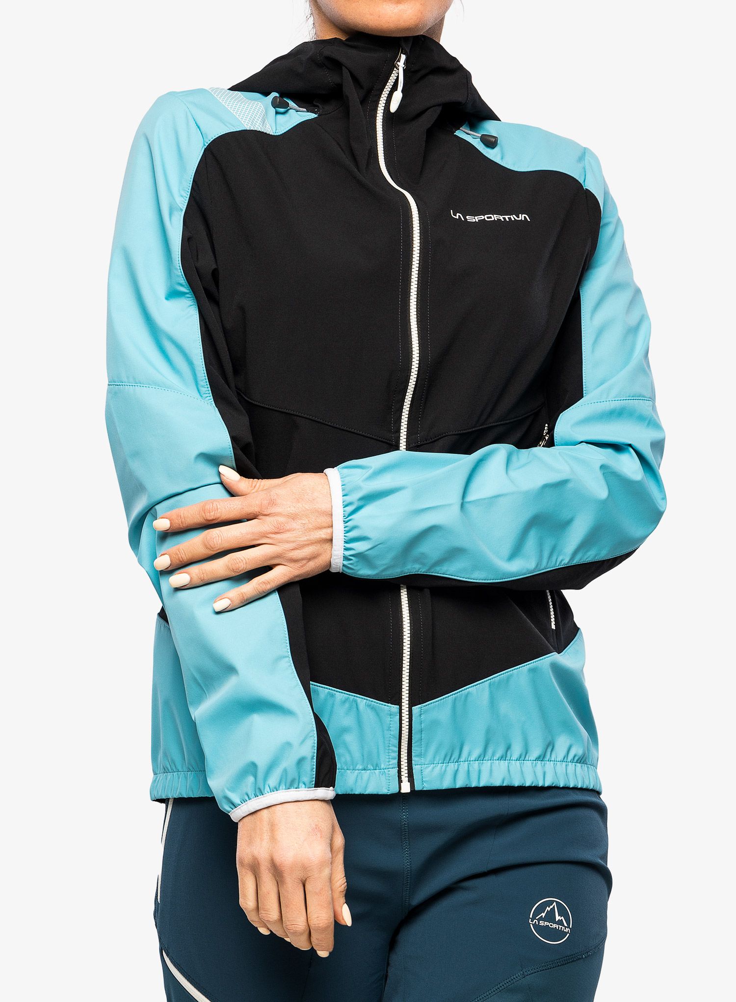 Geaca softshell femei La Sportiva Aequilibrium Softshell Jacket  - black/malibu blue
