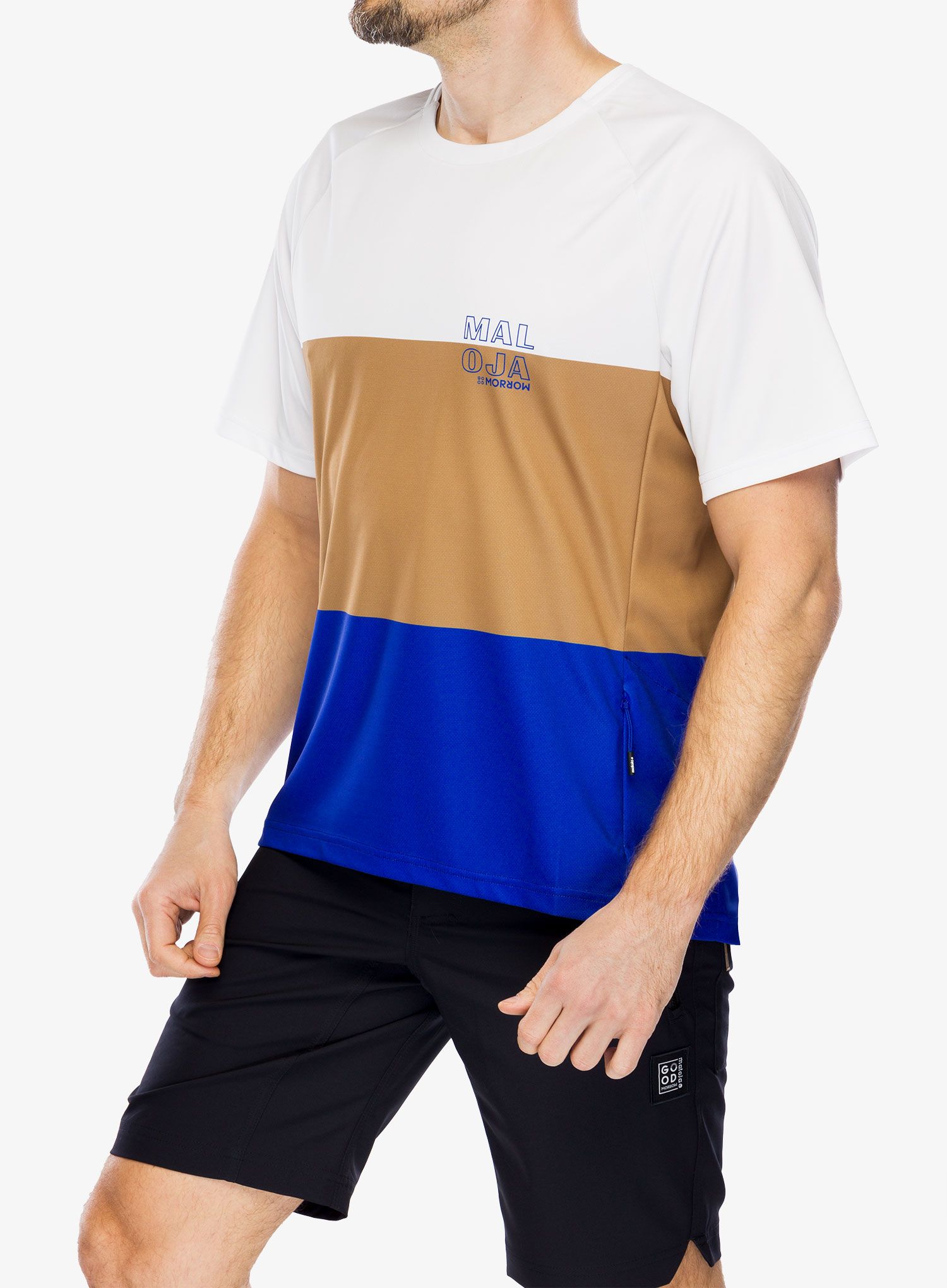 Tricou MTB Maloja Baretti Multi - glacier milk multi