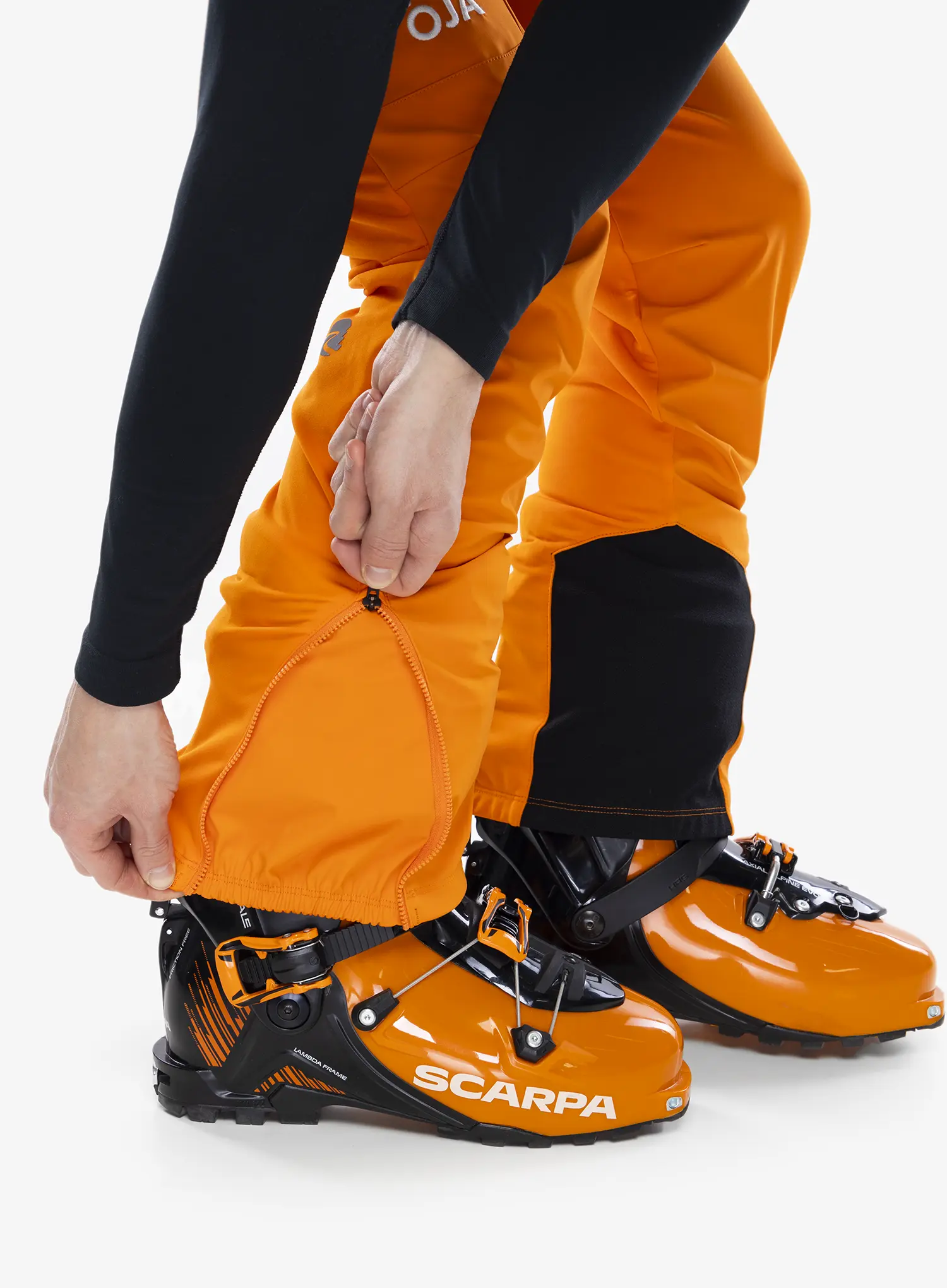Pantaloni softshell Maloja Schneefink - orange sun