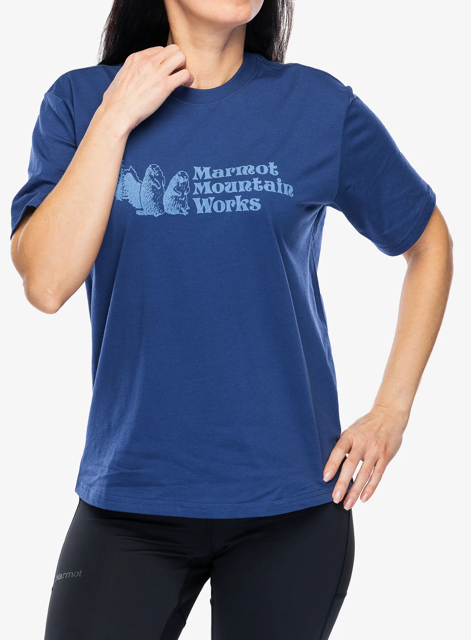 Tricou femei bumbac Marmot MMW Tee SS - twilight blue