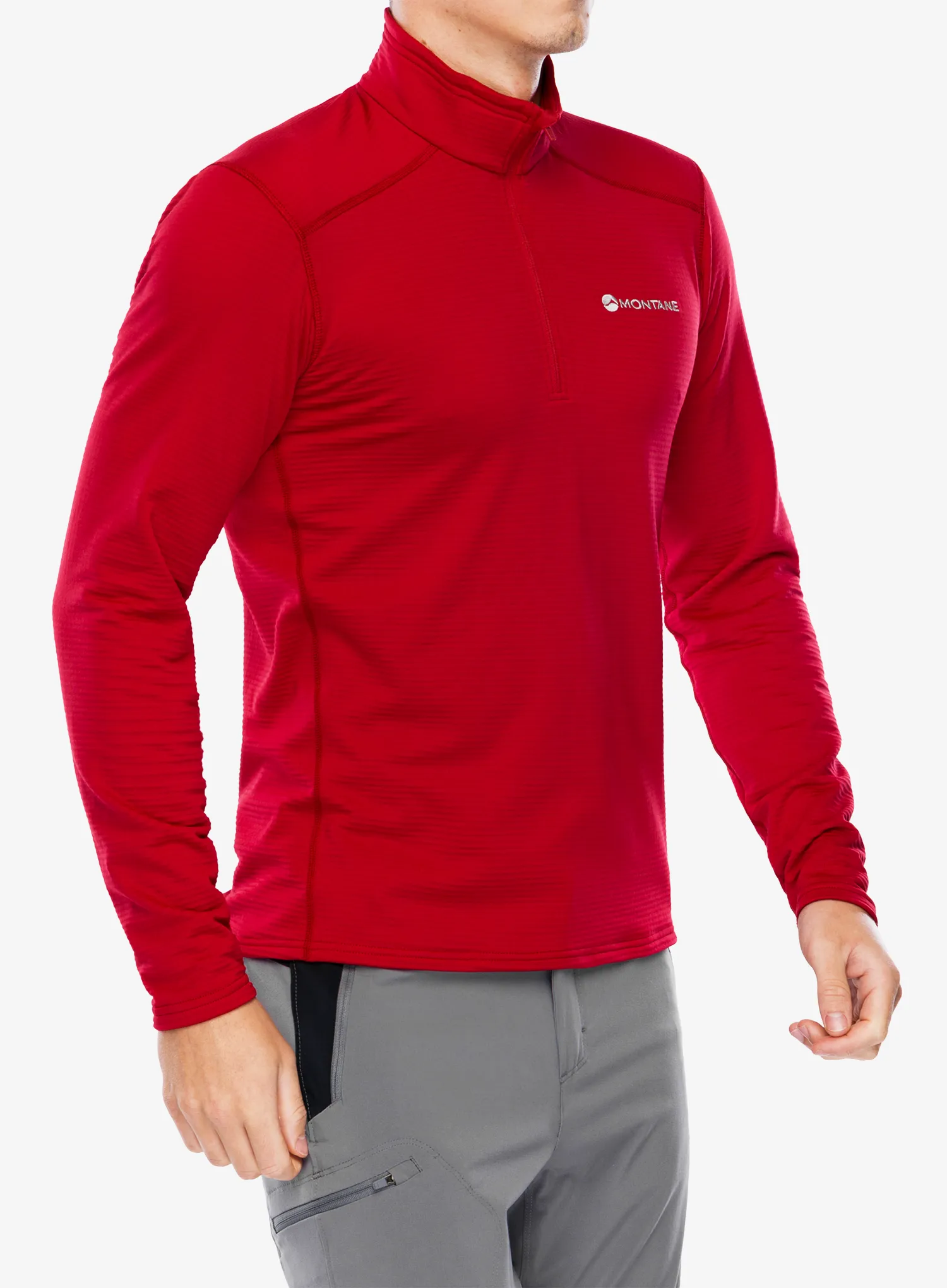 Hanorac cu fermoar 1/2 Motane Protium Lite Pull-On - acer red