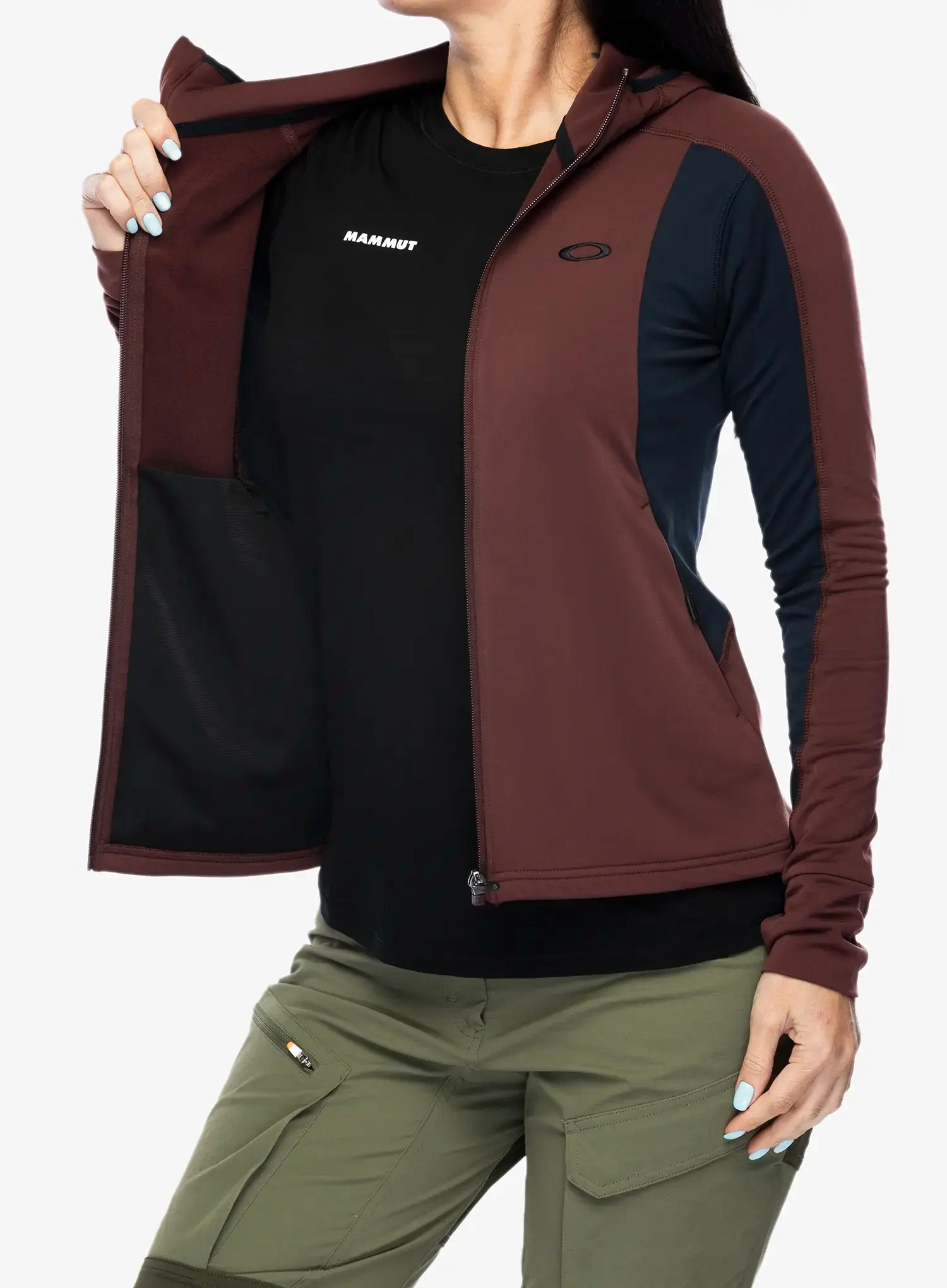 Hanorac cu gluga Oakley Drift Tech Fleece - blackout/grenache