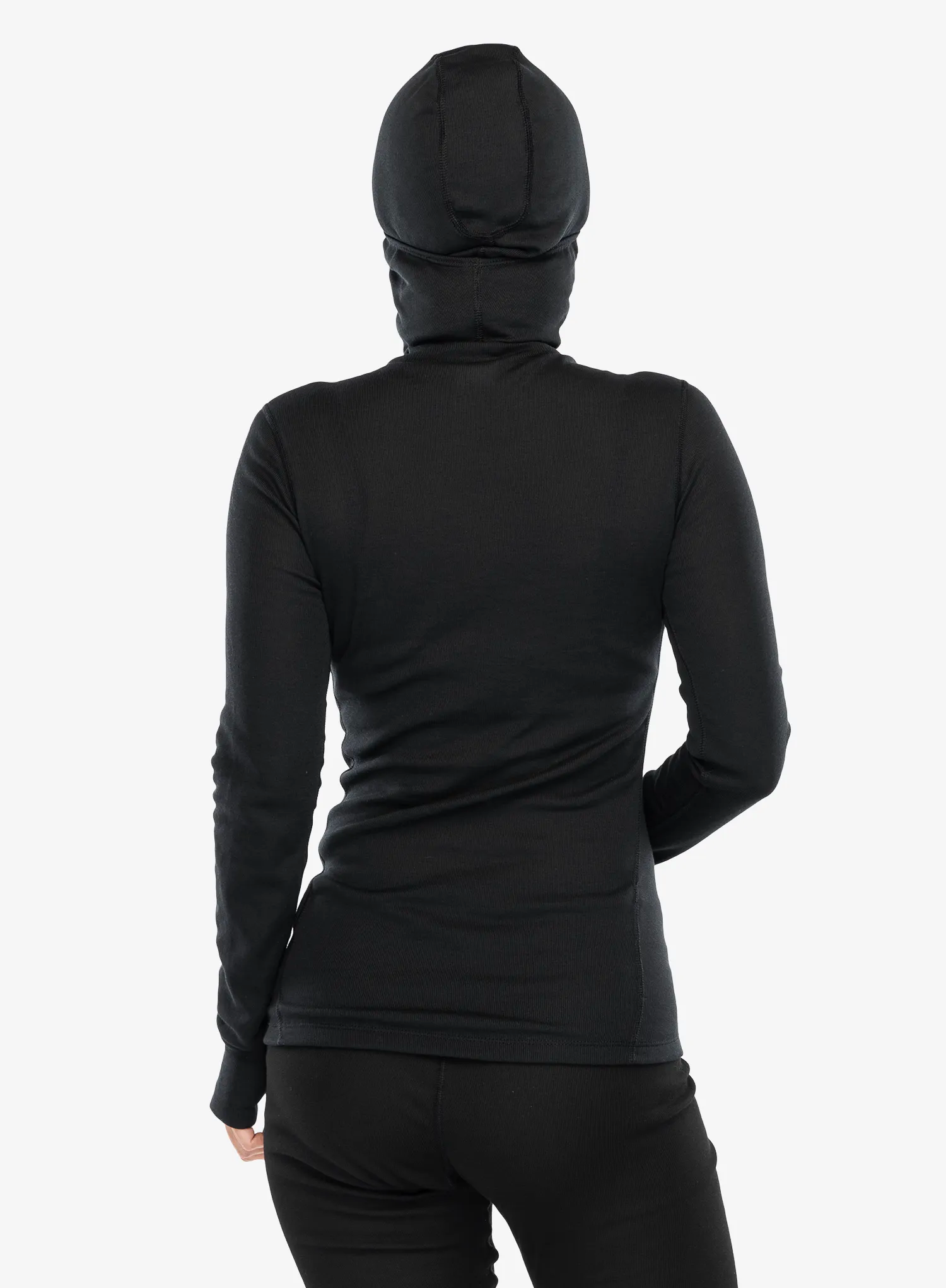 Bluza de corp femei Odlo Active Warm BL Top Facemask LS - black