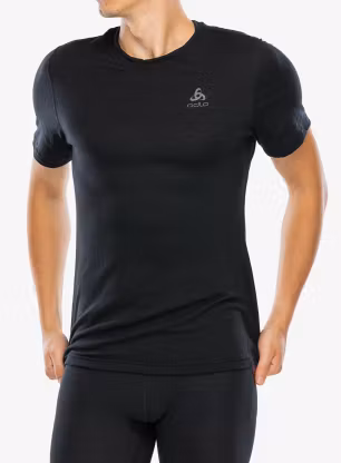 Tricou termic Odlo Merino 160 BL Top Crew Neck SS - black