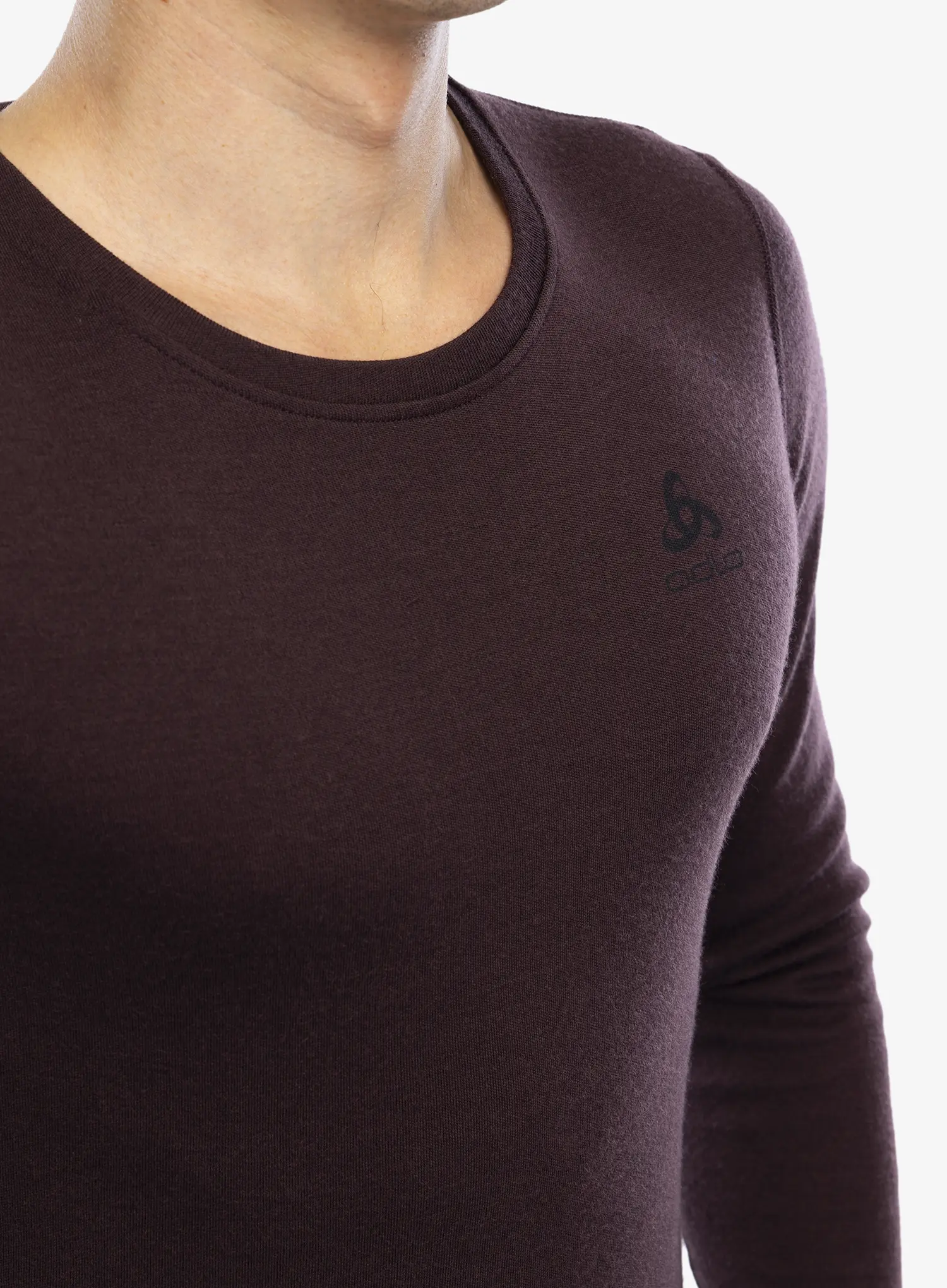 Bluza de corp Odlo Merino 260 BL Top Crew Neck LS - fudge