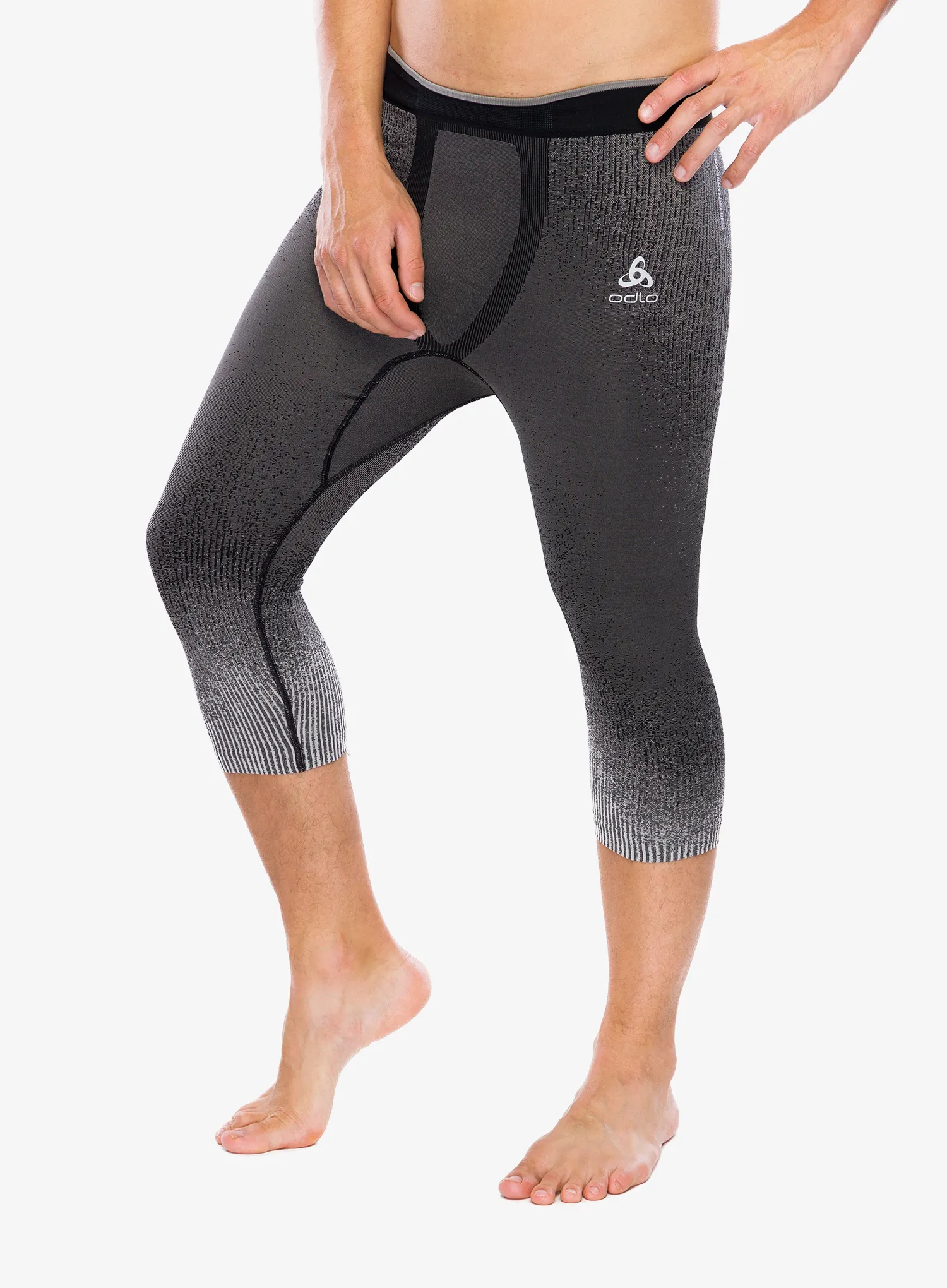 Colanti barbati Odlo Performance Warm Blackcomb BL Bottom 3/4 - black