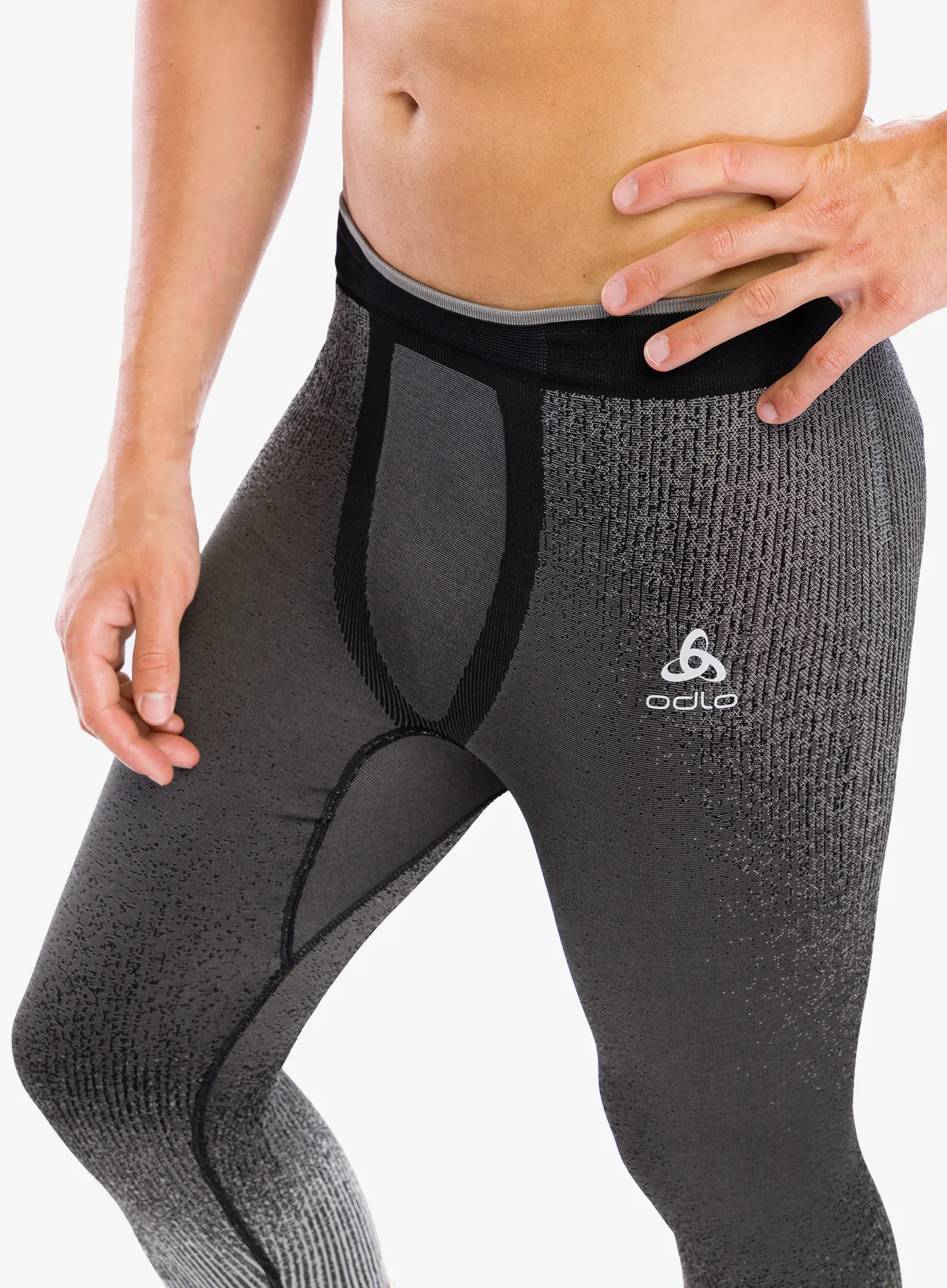Colanti barbati Odlo Performance Warm Blackcomb BL Bottom 3/4 - black