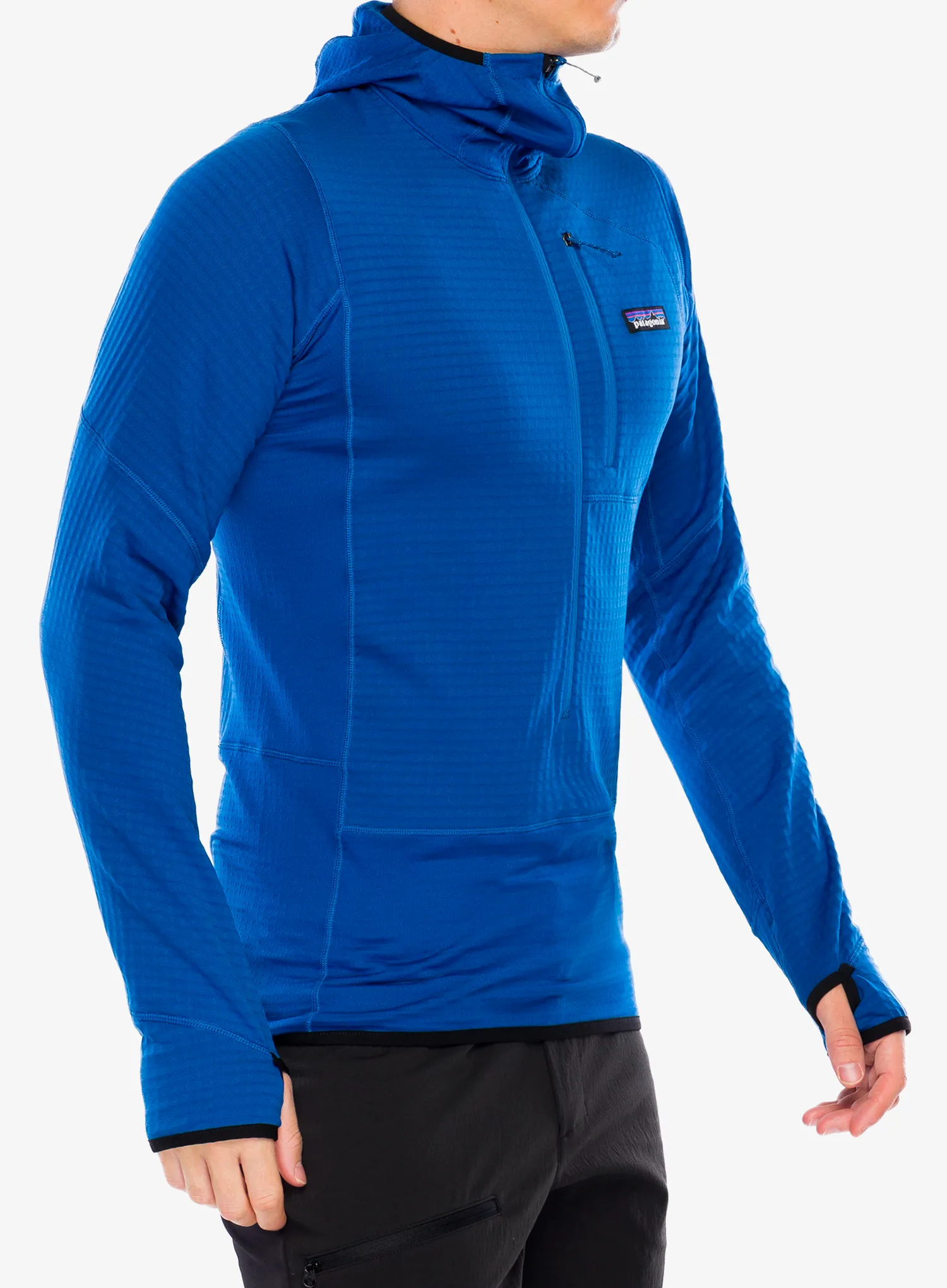 Hanorac cu gluga Patagonia R1 Pullover Hoody - endles blue