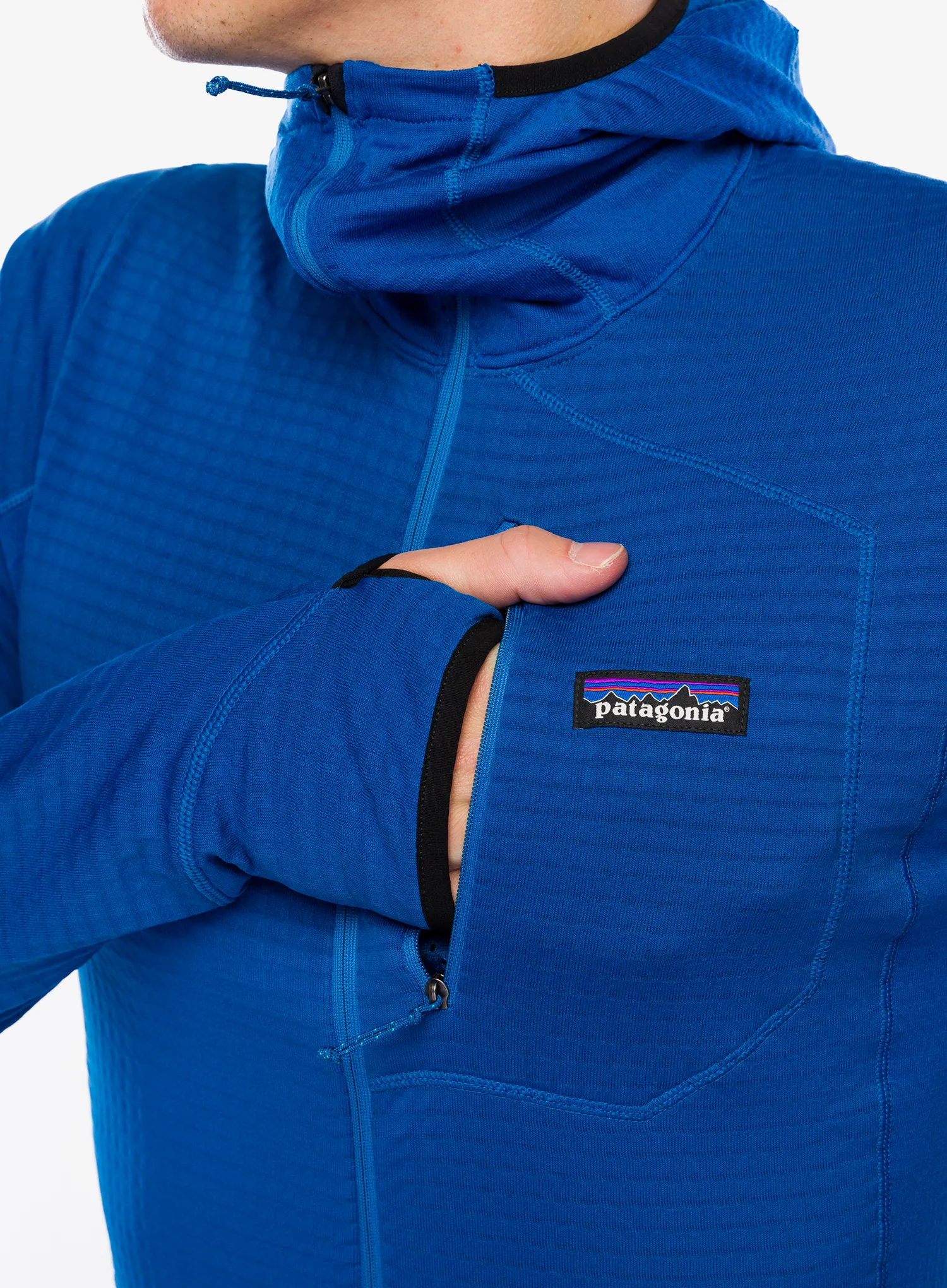 Hanorac cu gluga Patagonia R1 Pullover Hoody - endles blue