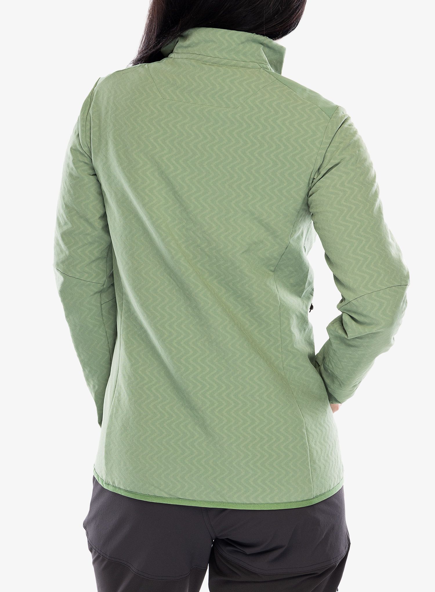 Geaca softshell femei Patagonia R2 CrossStrata Jacket - terrain green