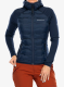 Geaca hibridă femei Peak Performance Argon Hybrid Hood - blue shadow