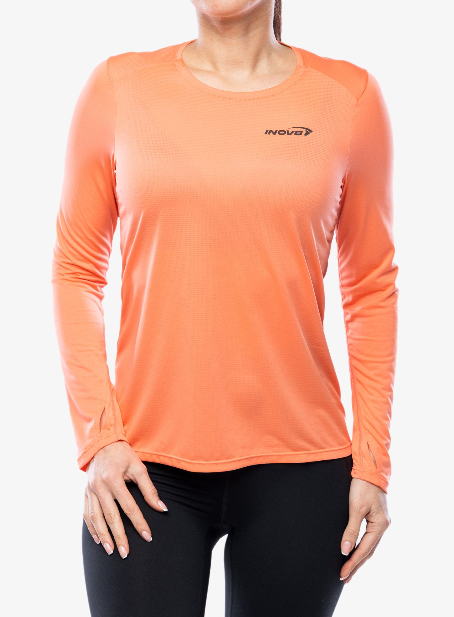 Hanorac alergare femei Inov-8 Performance Long Sleeve - coral/dusty rose