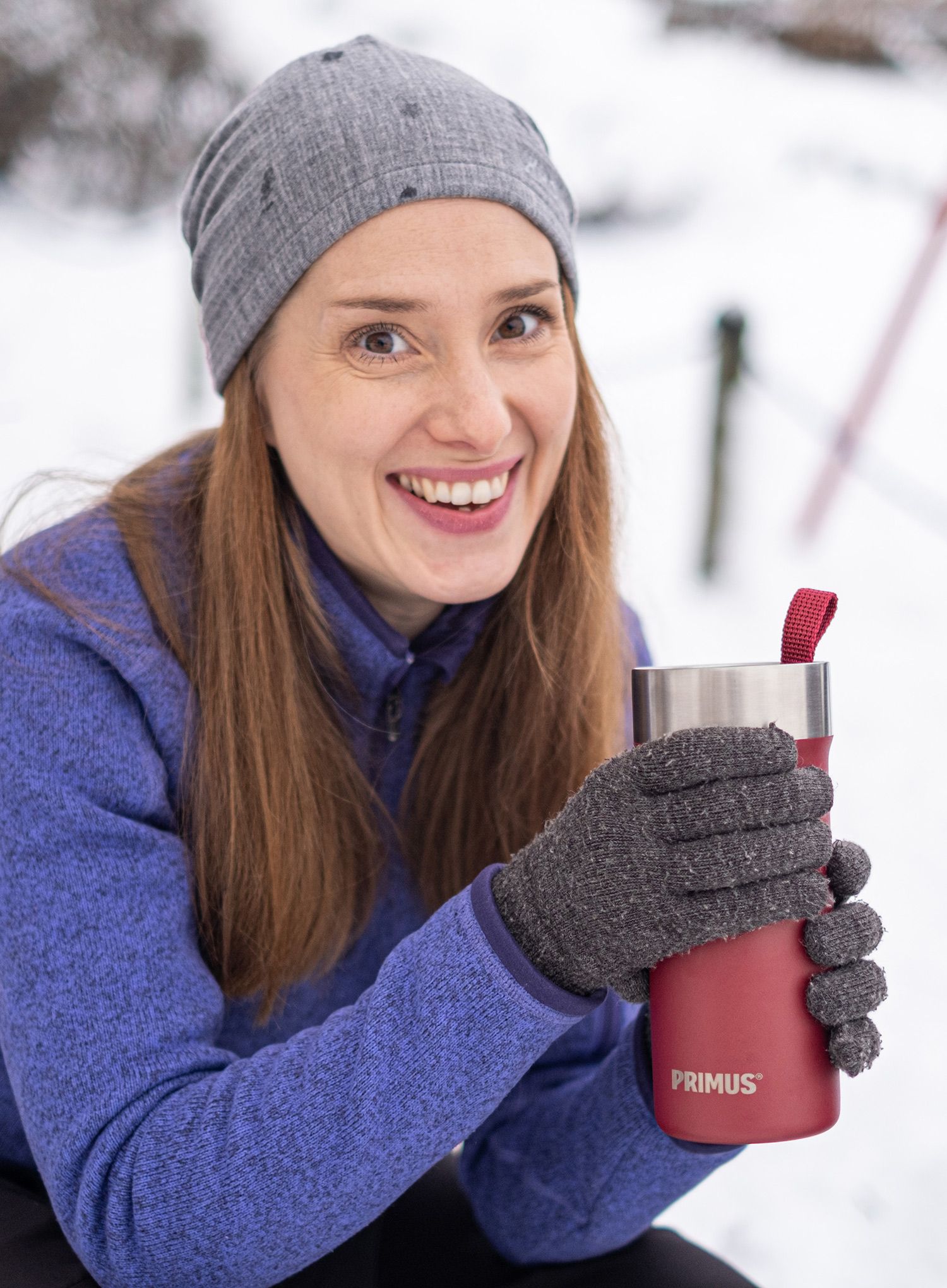 Cana termica Primus Slurken Vacuum Mug 0,4L - ox red