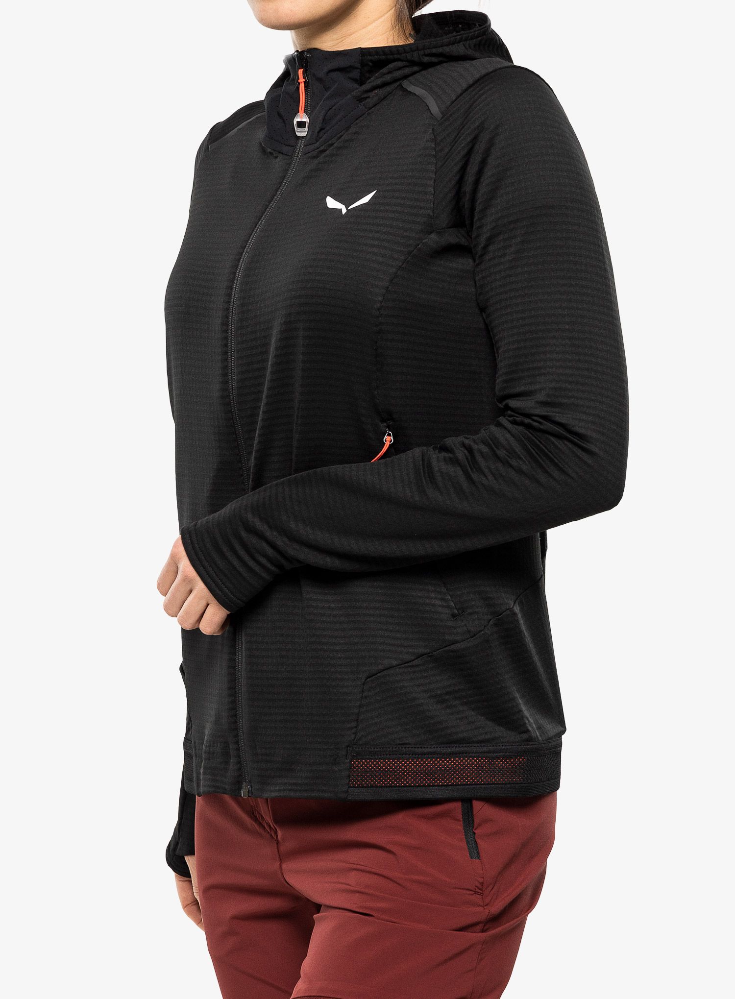Hanorac femei Salewa Pedroc PL Hooded Jacket - black out
